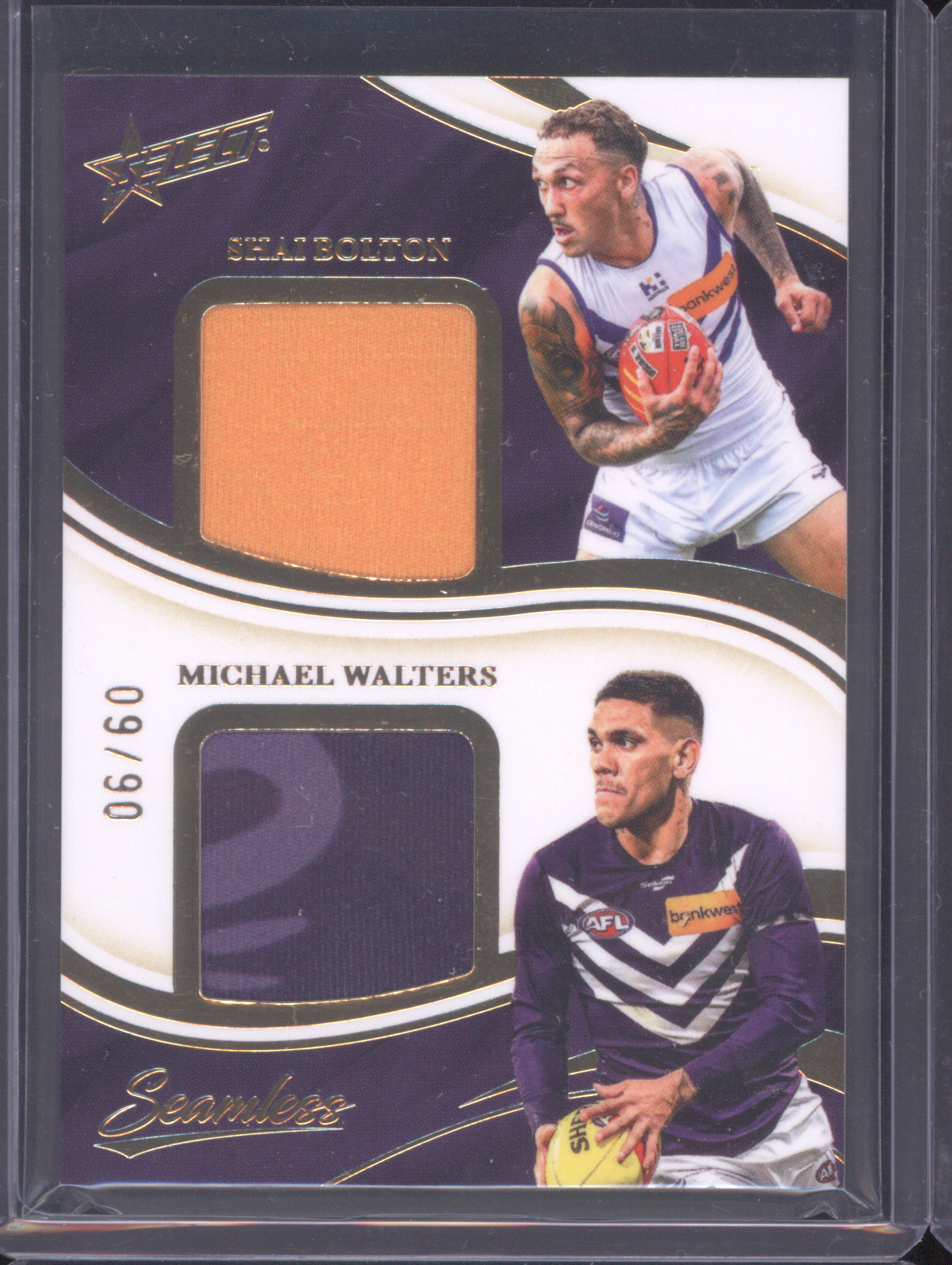 2021 Select Seamless Dual Relic #06/60 Shaun Bolton / Michael Walters — front