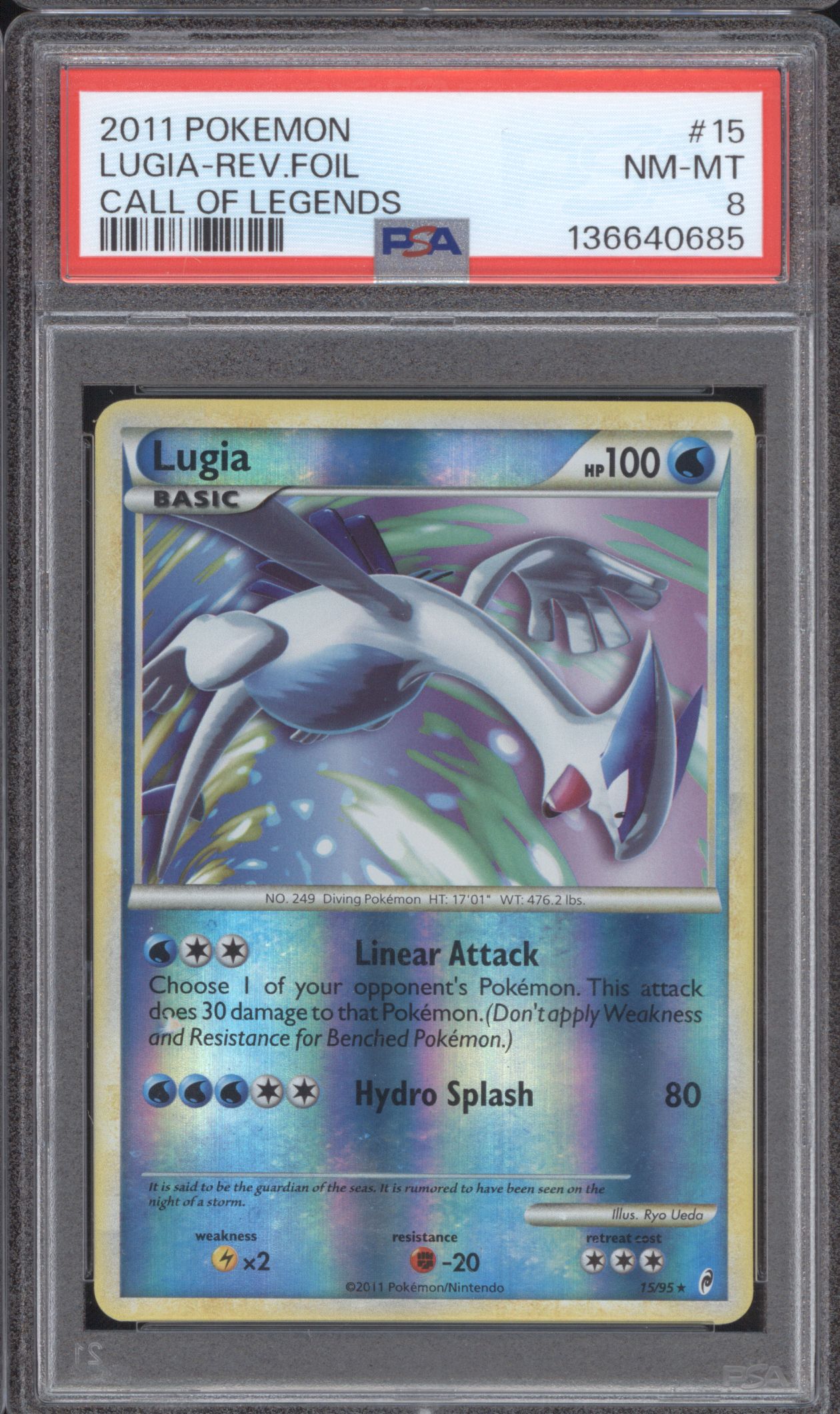 2011 Pokemon Call of Legends #15 Lugia Reverse Holo — front