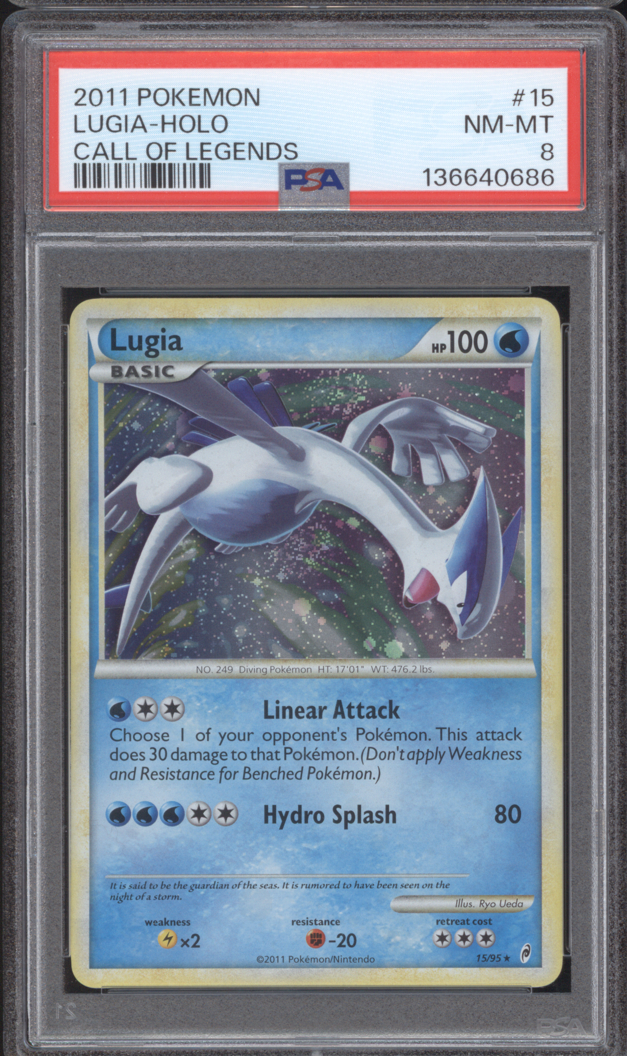 2011 Pokemon Call of Legends #15 Lugia Holo — front