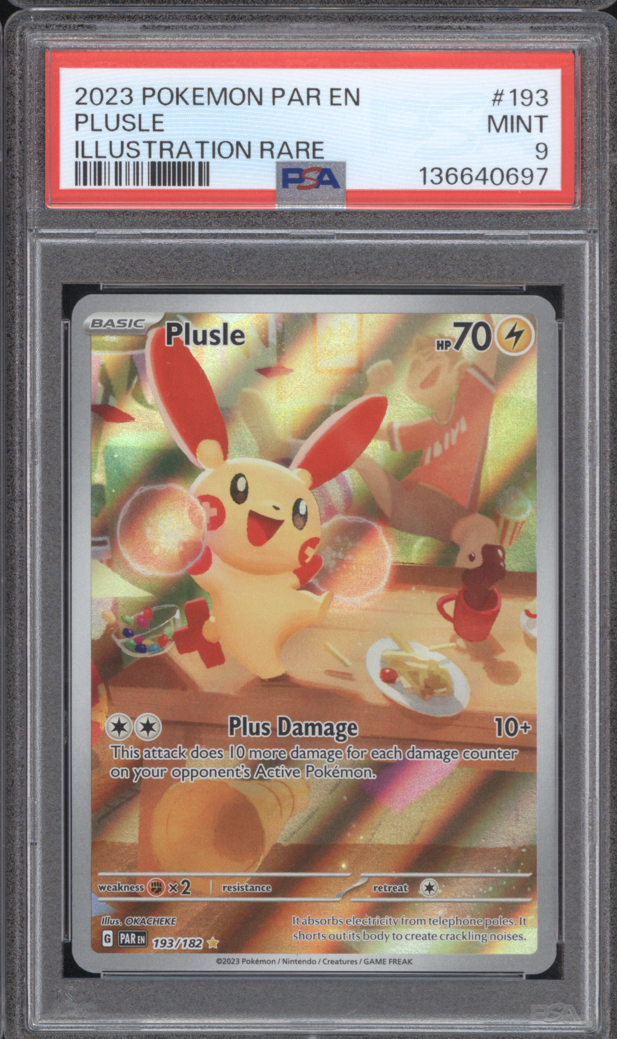 2023 Pokemon Paradox Rift Illustration Rare #193 Plusle — front