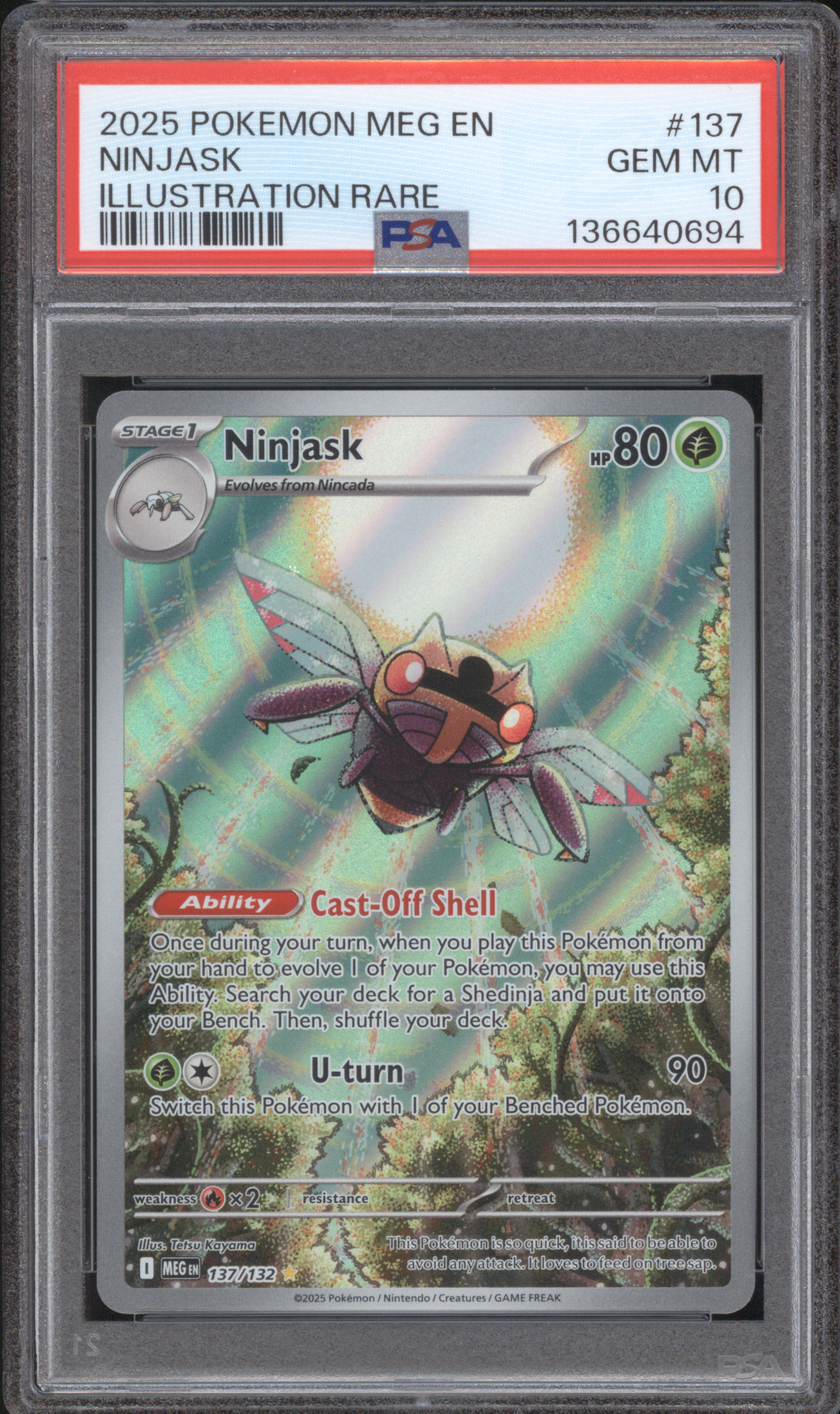2025 Pokemon Mega Evolution #137 Ninjask Illustration Rare — front