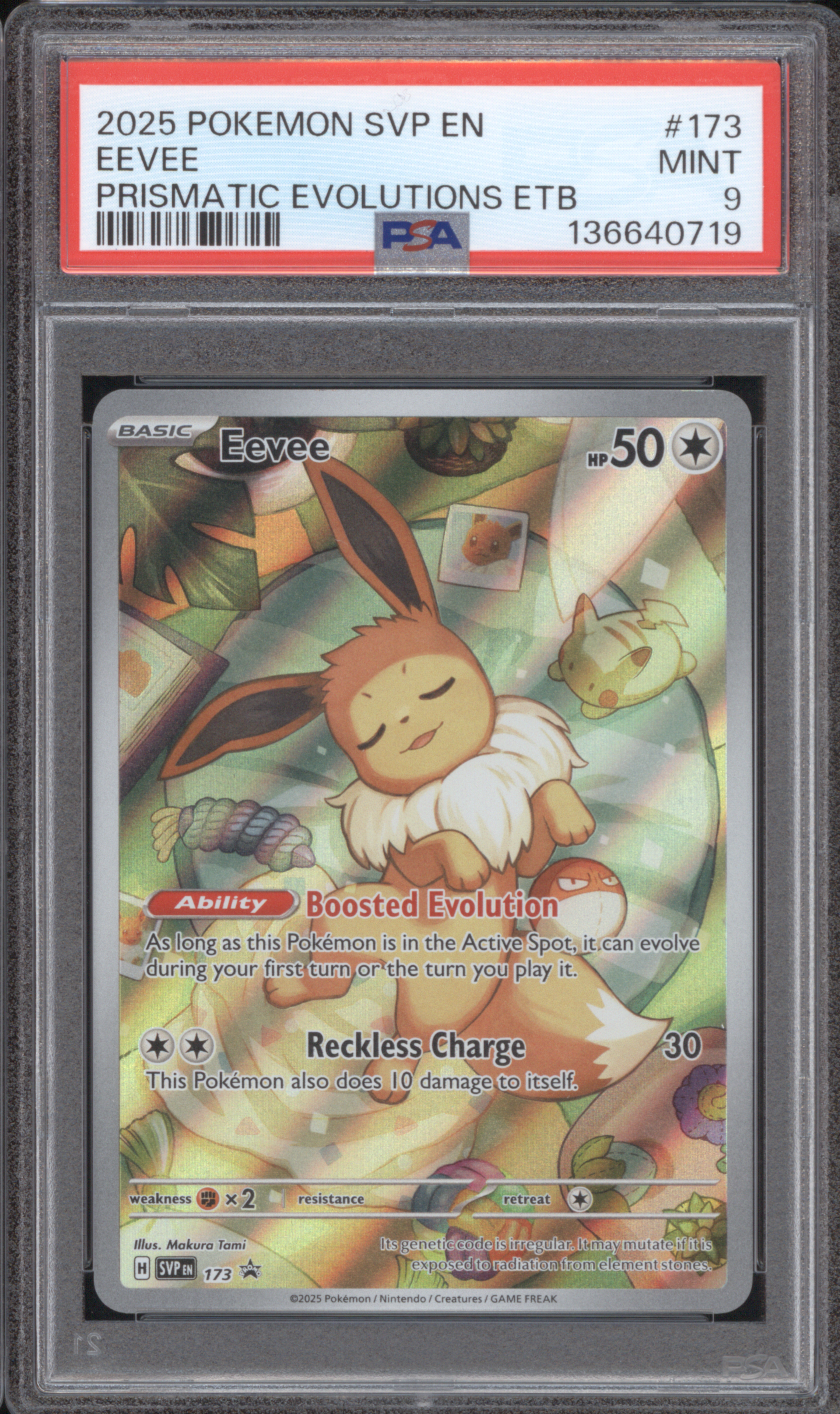 2025 Pokemon SVP EN-SV Black Star Promo Prismatic Evolutions ETB #173 Eevee — front