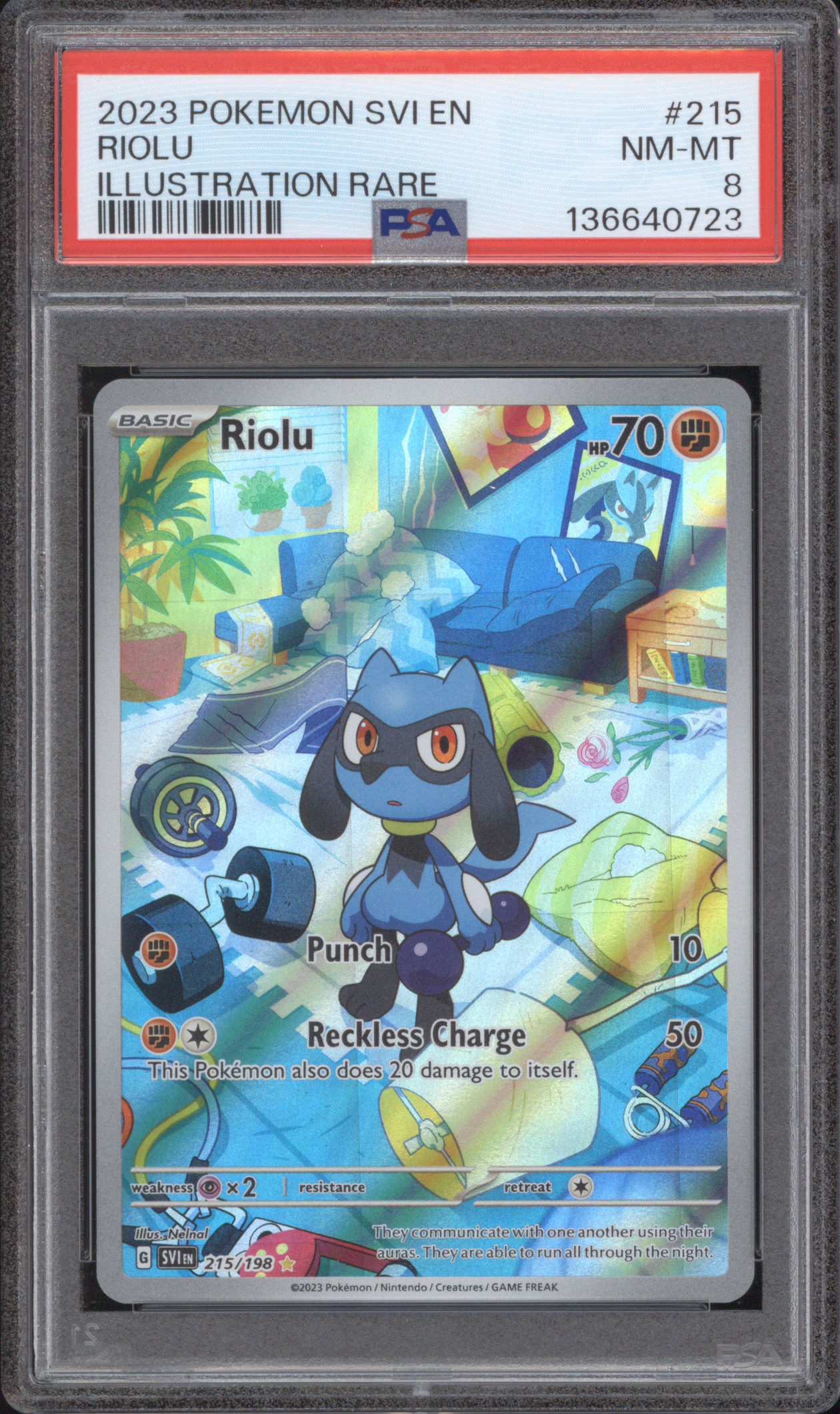 2023 Pokémon SVI #215 Riolu — front