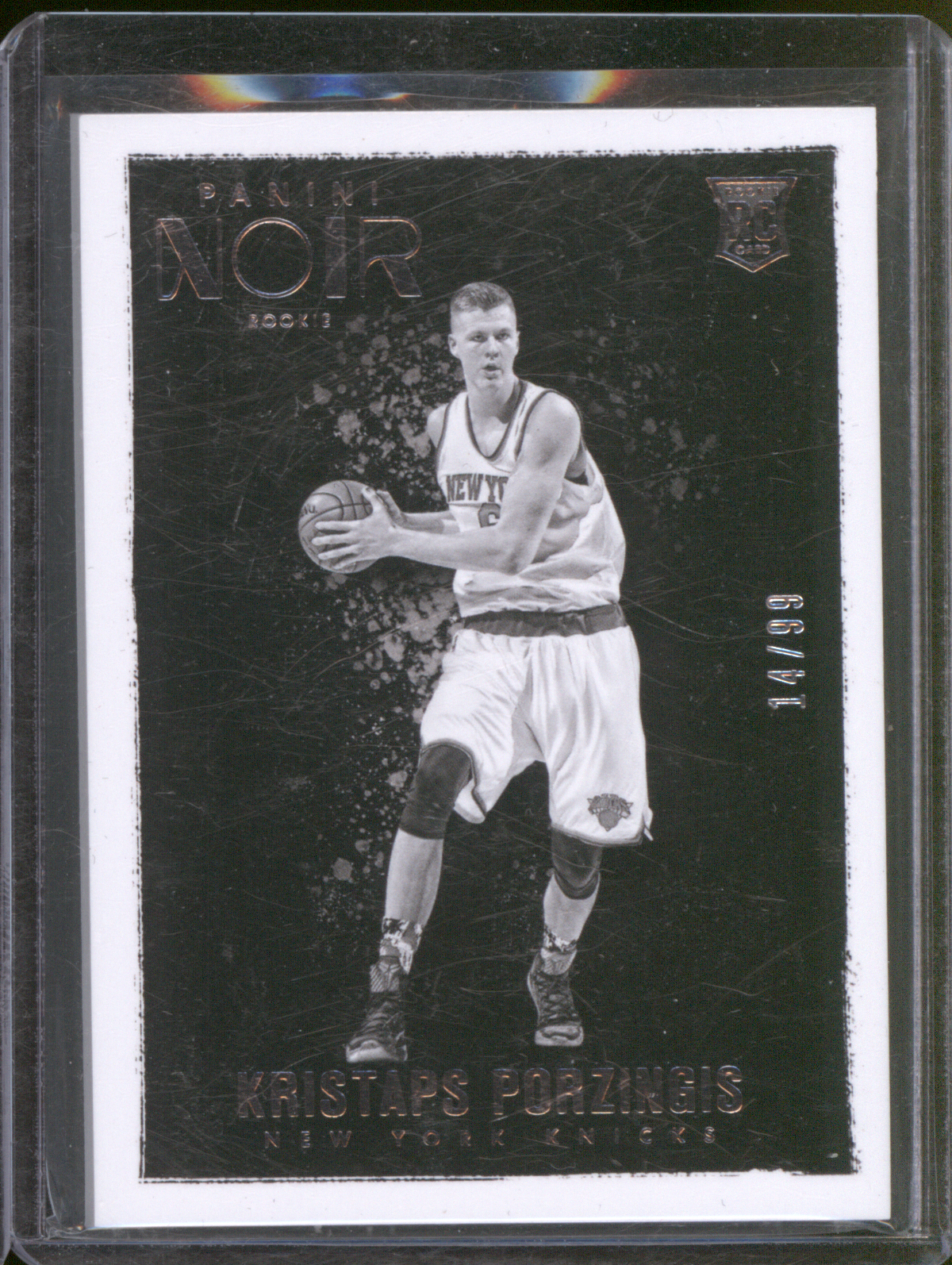 2015-16 Panini Noir #176 Kristaps Porzingis Rookie — front