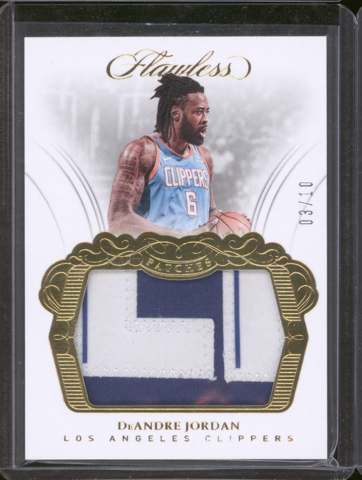 2016 Panini Flawless #03/10 DeAndre Jordan Patch — front