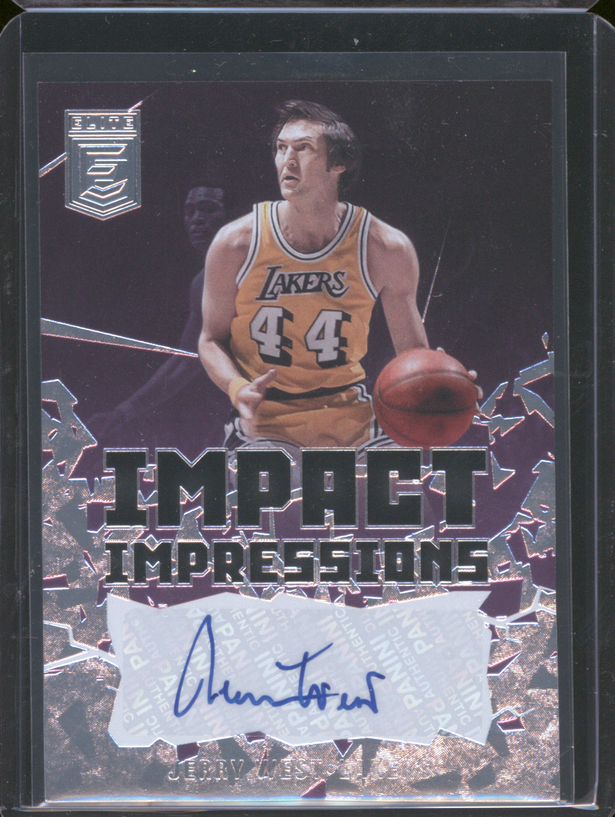 2021-22 Panini Donruss Elite #II-JWS Jerry West Impact Impressions Autograph — front