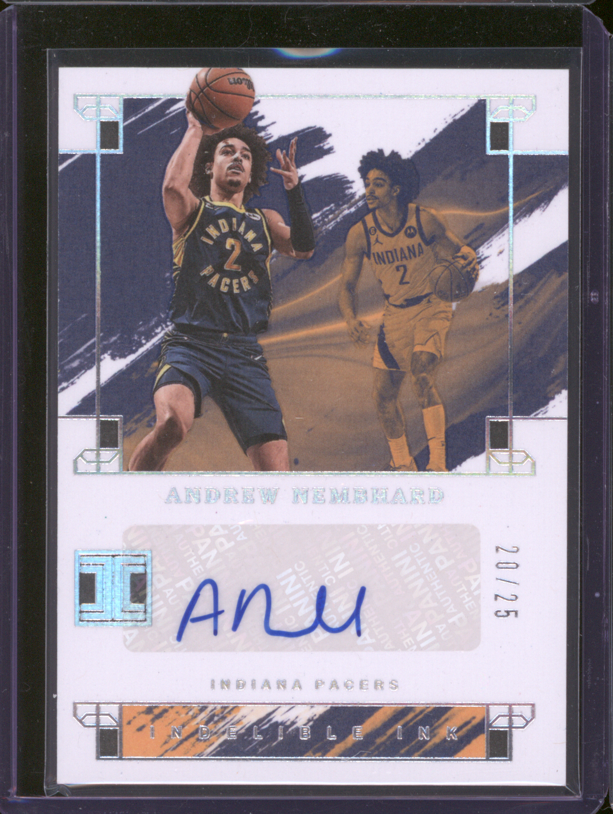 2023-24 Panini Impeccable Indelible Ink #IDI-ANI Andrew Nembhard — front