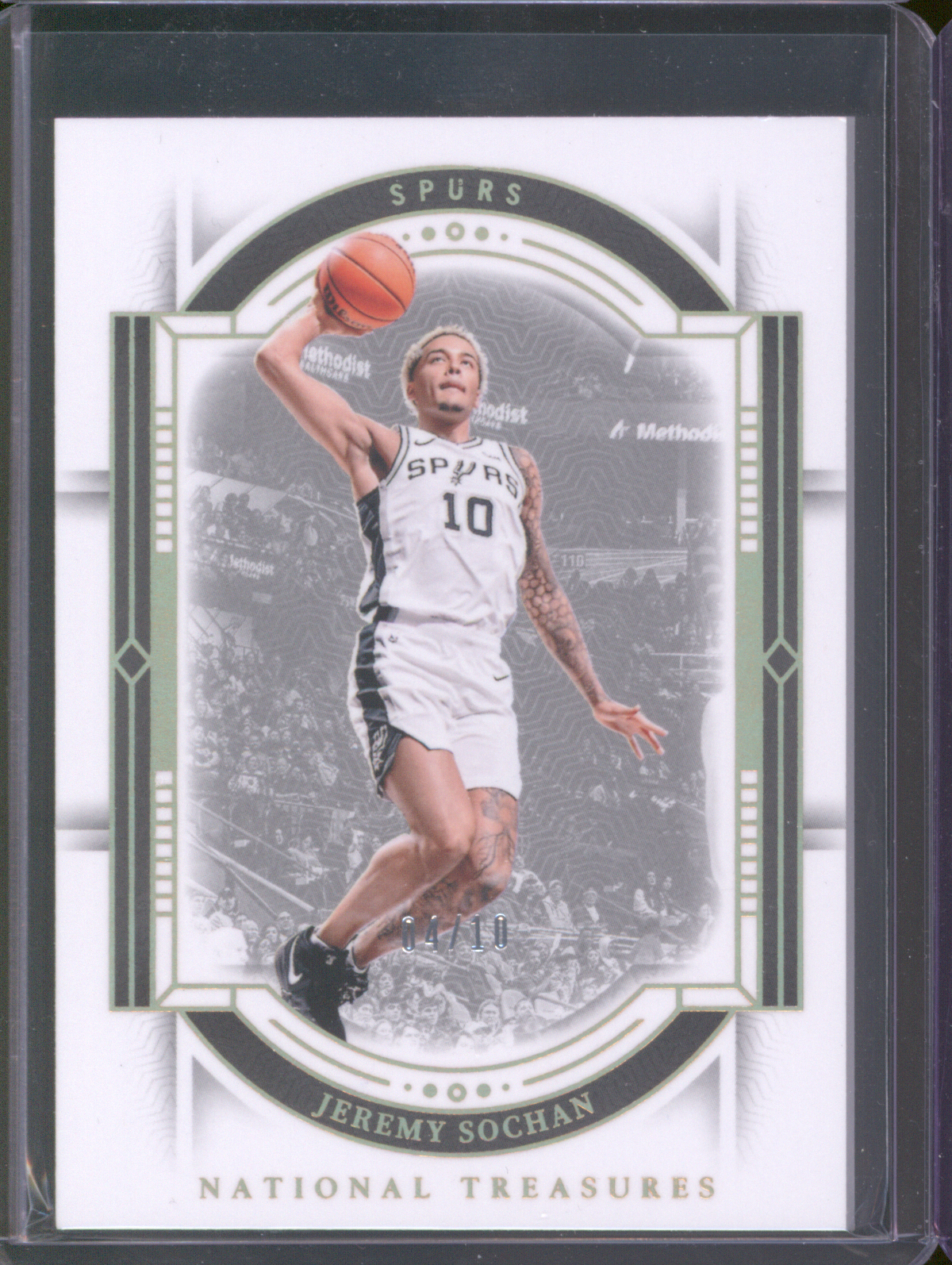 2023-24 Panini National Treasures #04/10 Jeremy Sochan — front