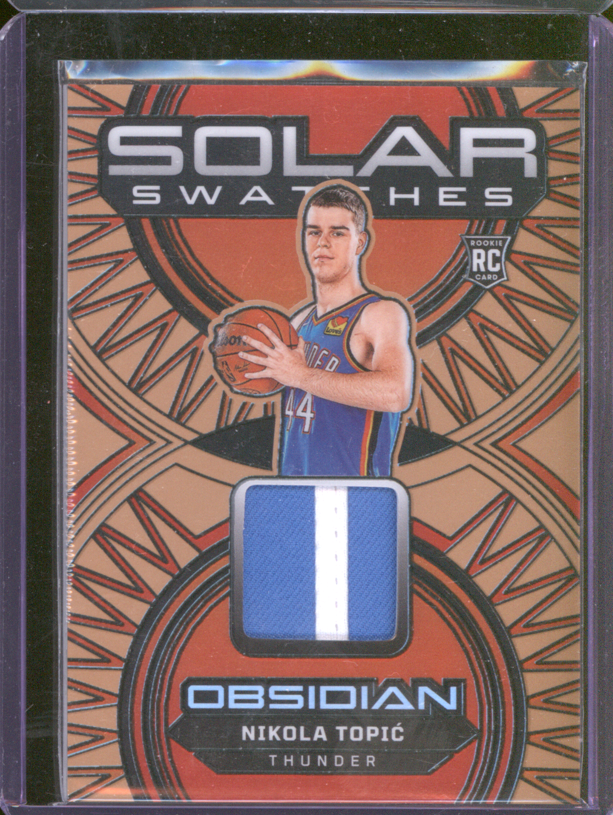 2024-25 Panini Obsidian Solar Swatches #SS-TOP Nikola Topic — front
