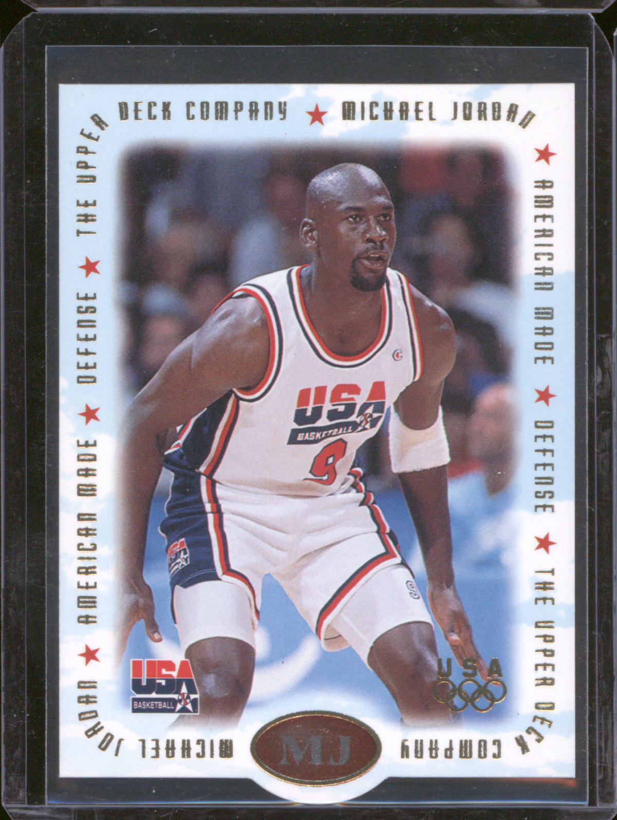 1996 Upper Deck USA Basketball #M2 Michael Jordan: American Made Defense — front