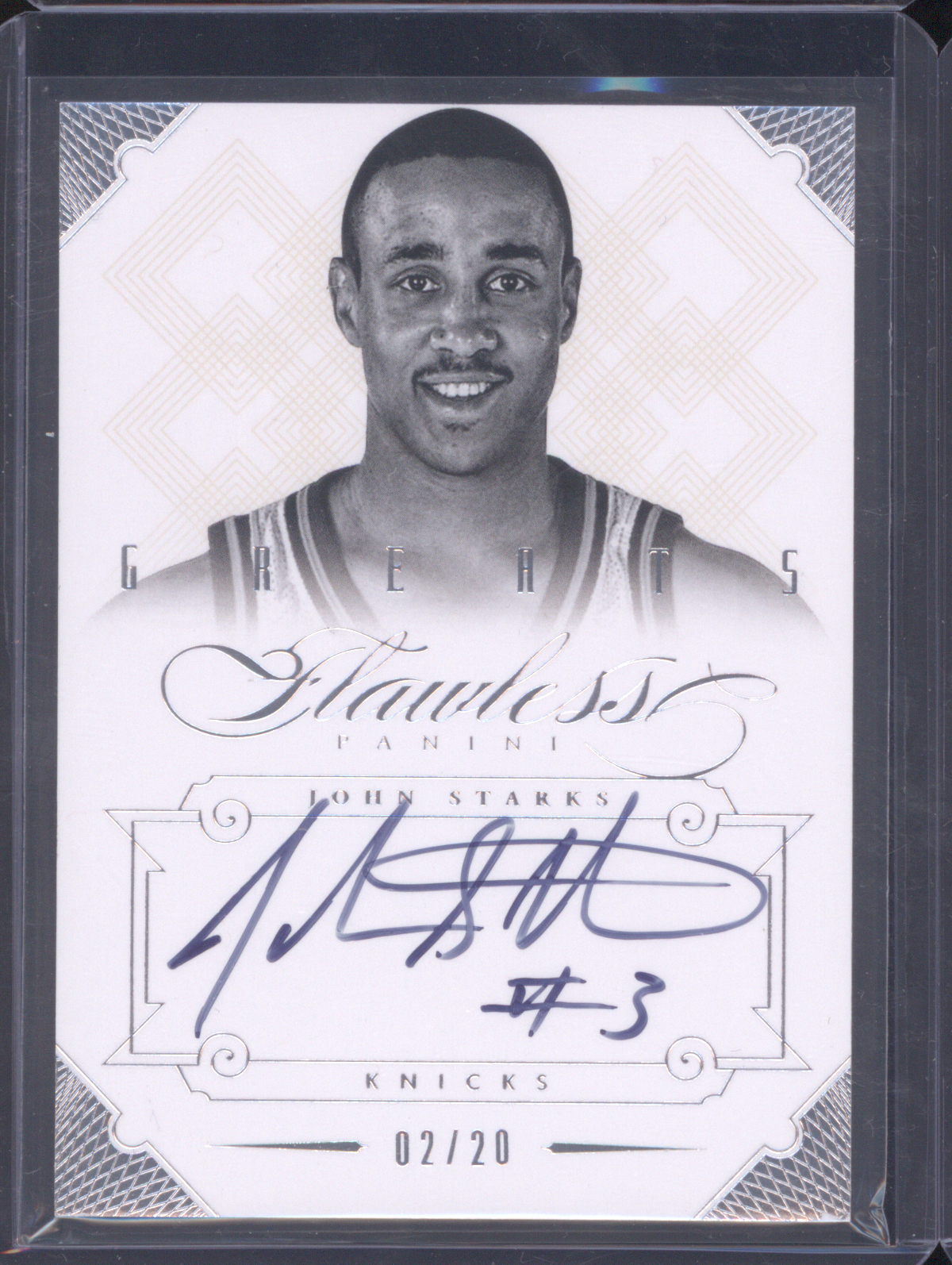2012 Panini Flawless Greats #02 John Starks — front