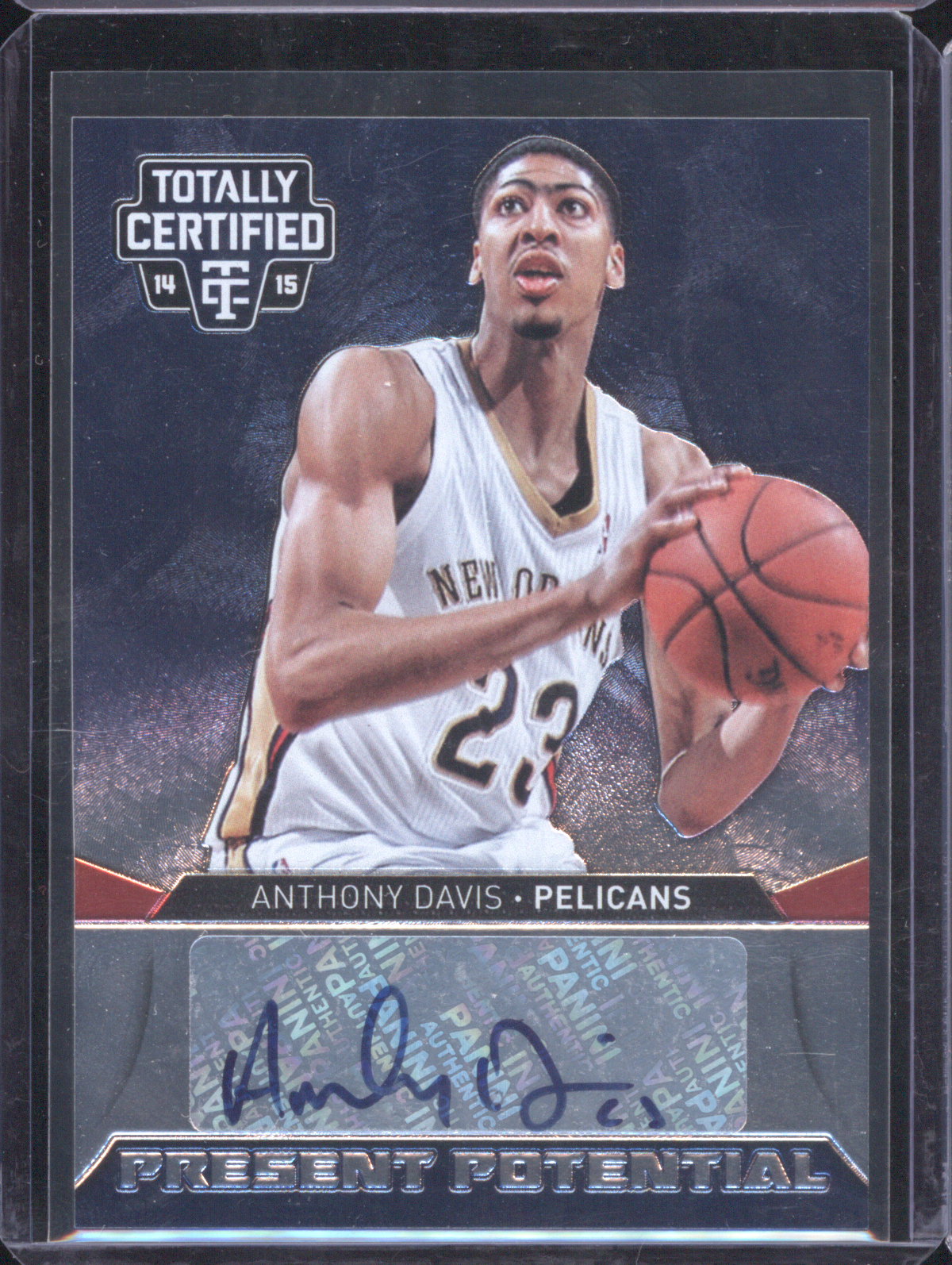 2014-15 Panini Totally Certified Present Potential Anthony Davis — front