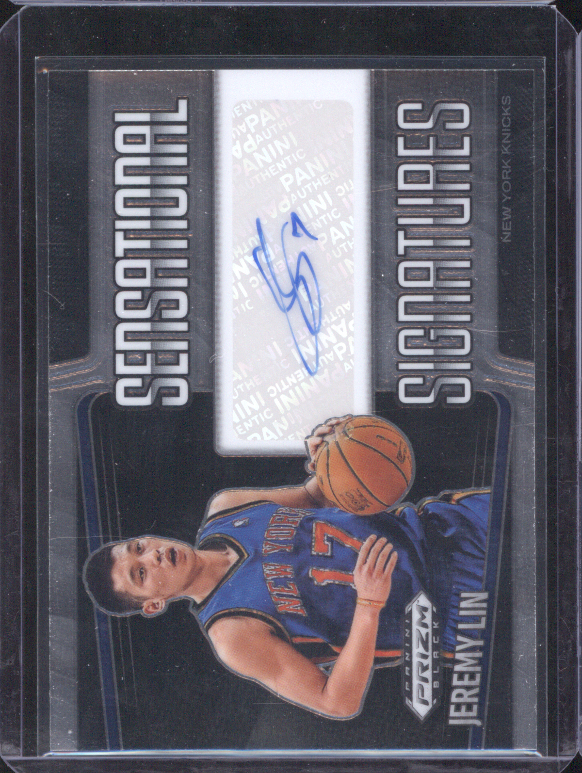 2024-25 Panini Prizm Black Sensational Signatures #SS-JLIN Jeremy Lin — front