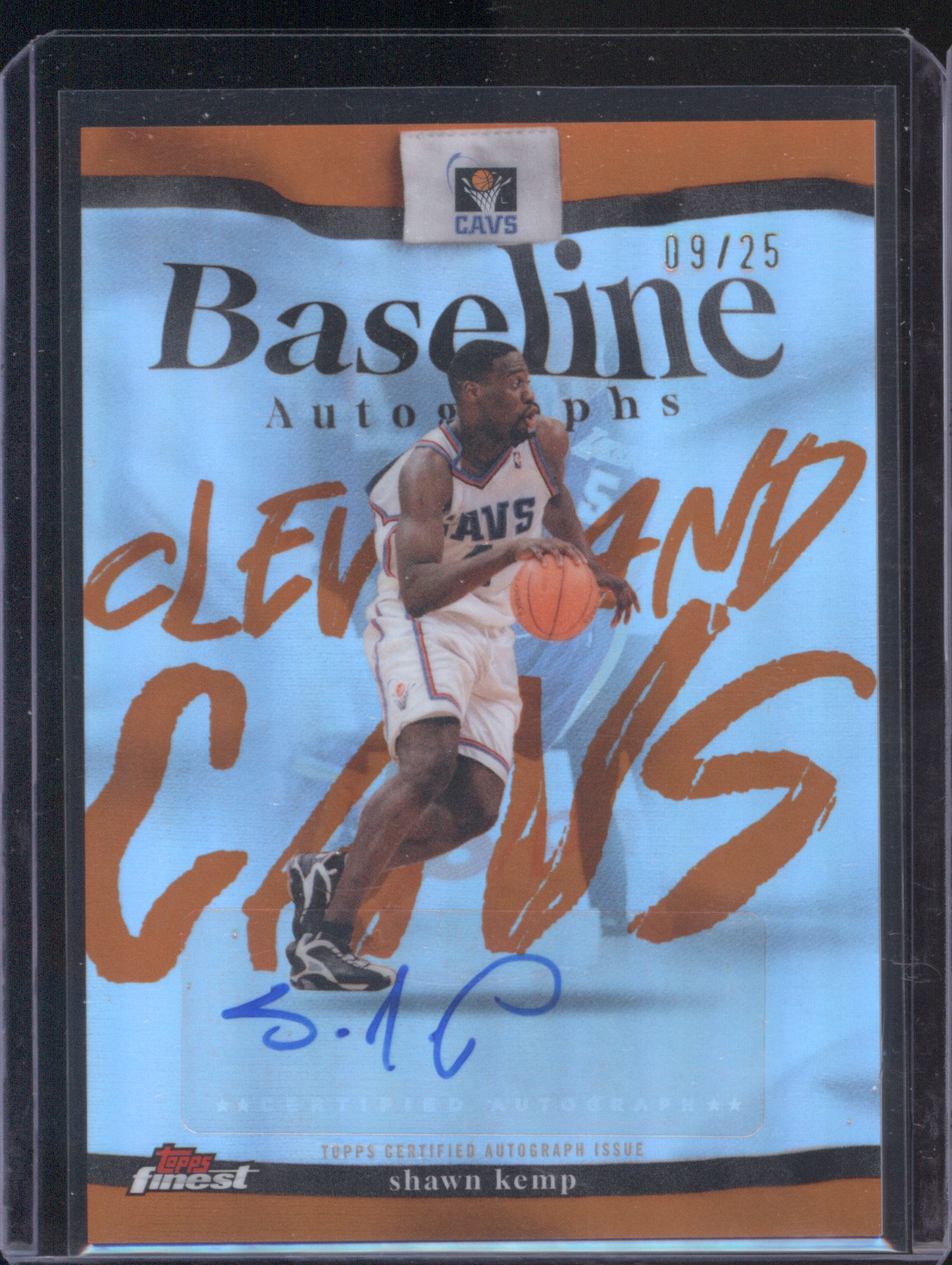 2025-26 Topps Finest Baseline Autographs #BA-SK Shawn Kemp — front