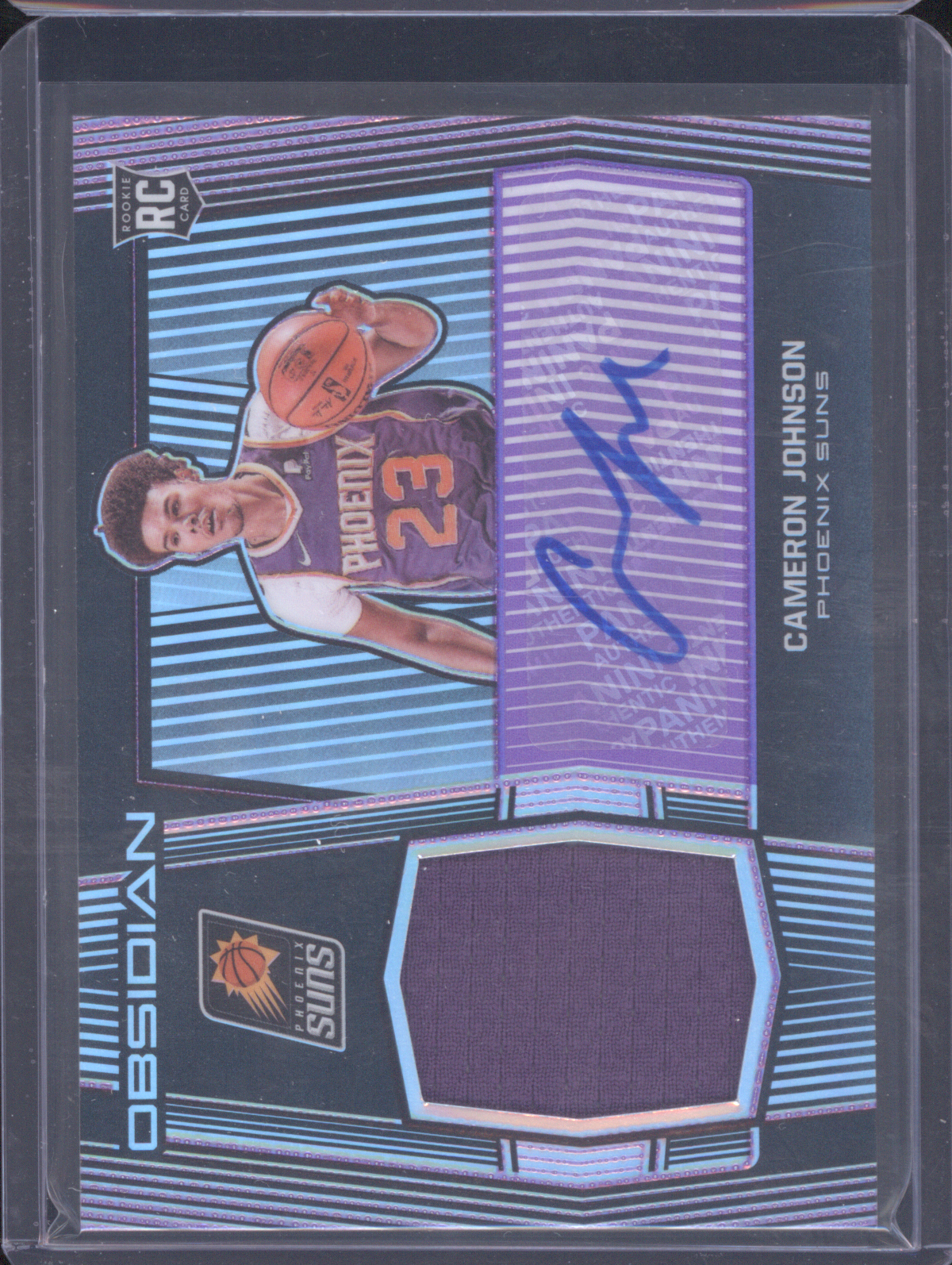 2019-20 Panini Obsidian #217 Cameron Johnson Rookie Patch Auto — front