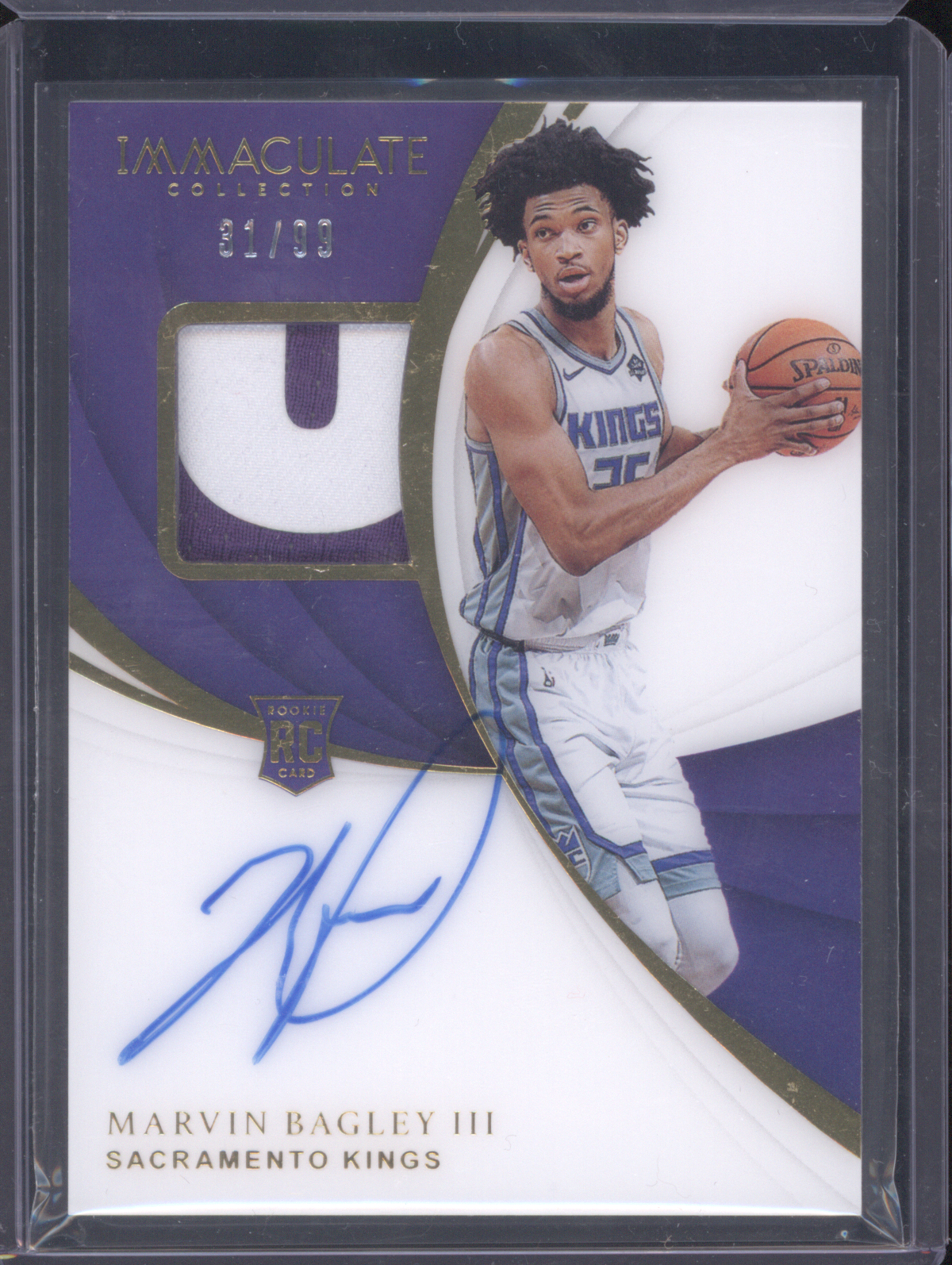 2018-19 Panini Immaculate #31 Marvin Bagley III — front