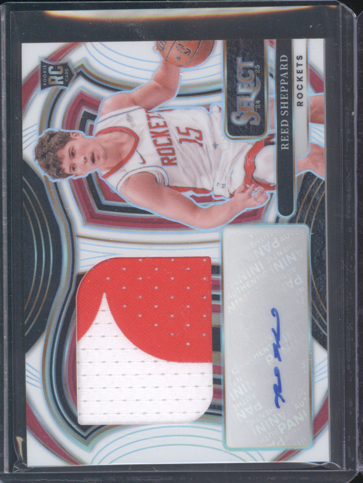 2024-25 Panini Select #RJA-SHP Reed Sheppard Rookie Patch Auto — front