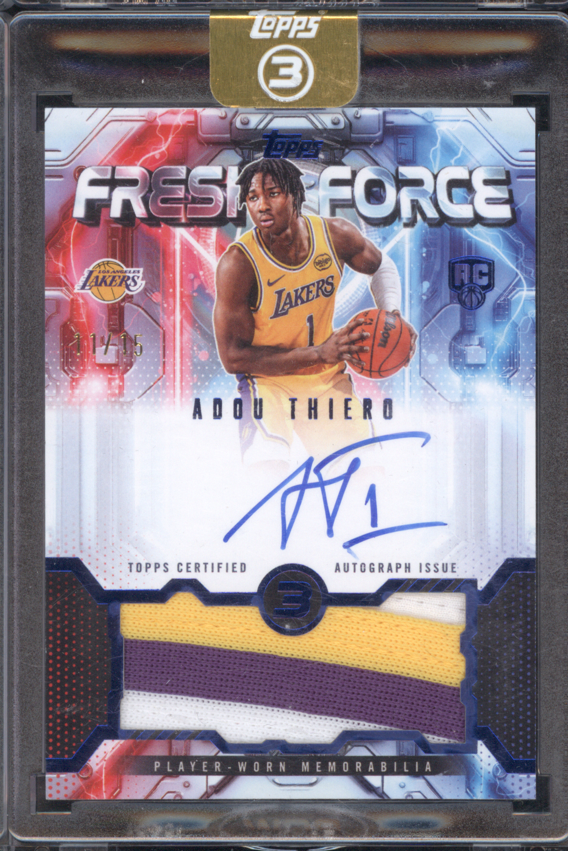 2025-26 Topps 3 Fresh Force #FFR-AT Adou Thiero — front