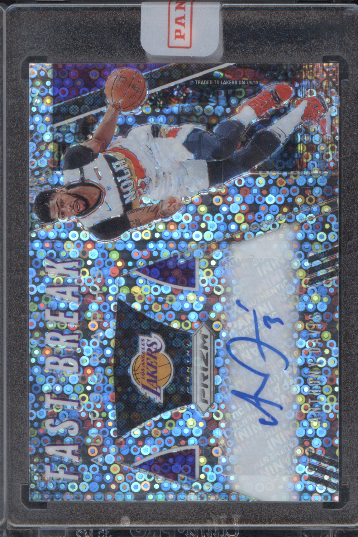 2019-20 Panini Prizm Fast Break Autograph #FB-ADV Anthony Davis — front