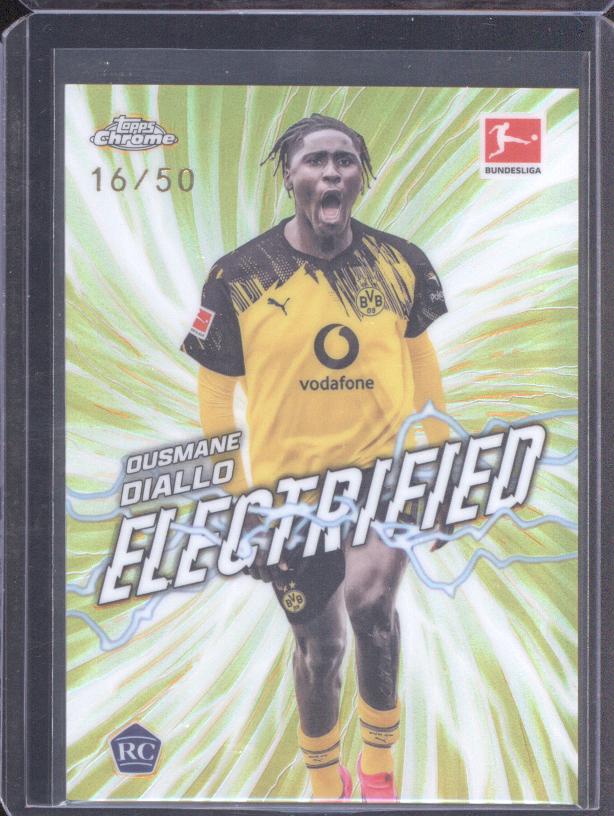 2025-26 Topps Chrome Bundesliga #EL-14 Ousmane Diallo Electrified RC — front