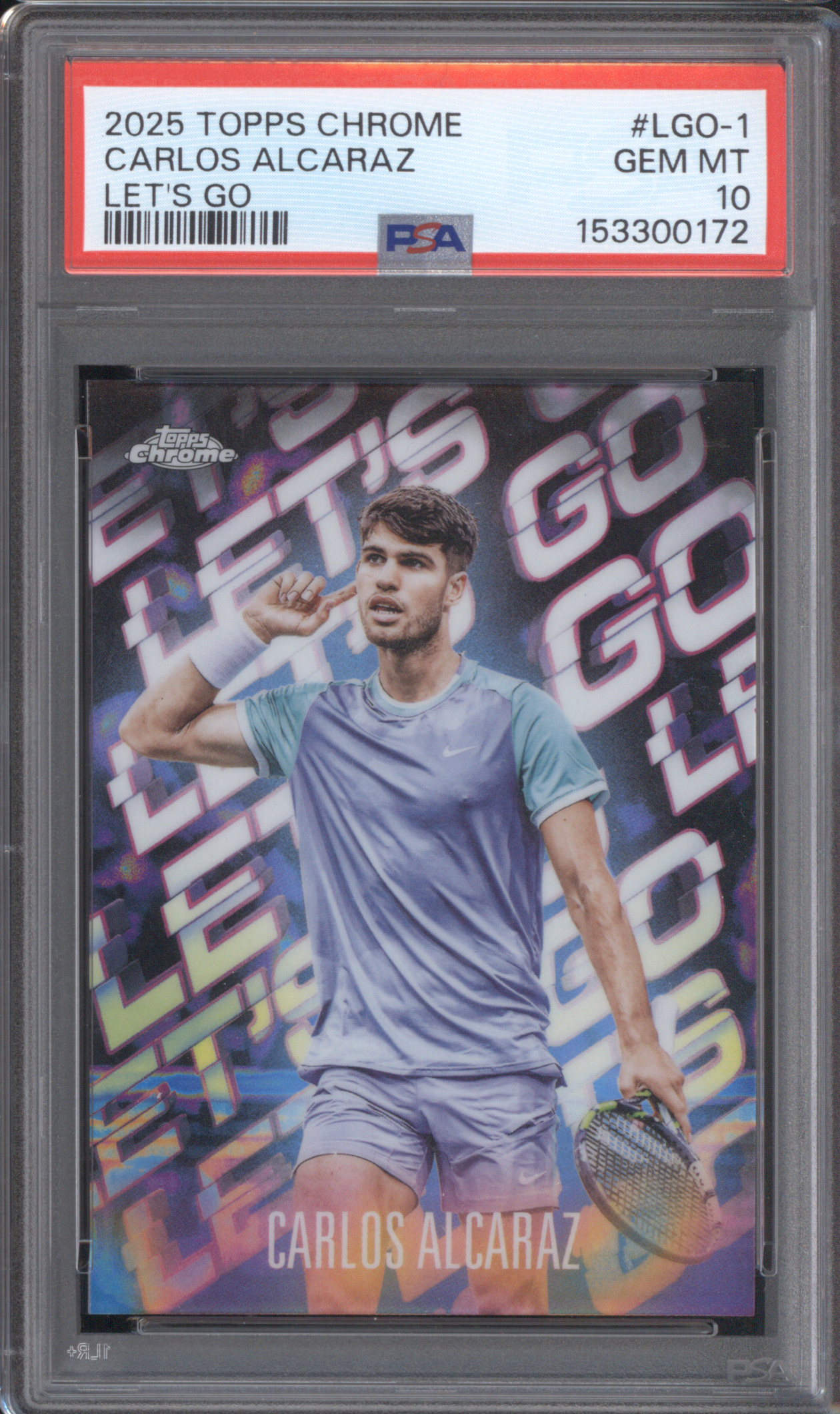 2025 Topps Chrome #LGO-1 Carlos Alcaraz Let's Go — front