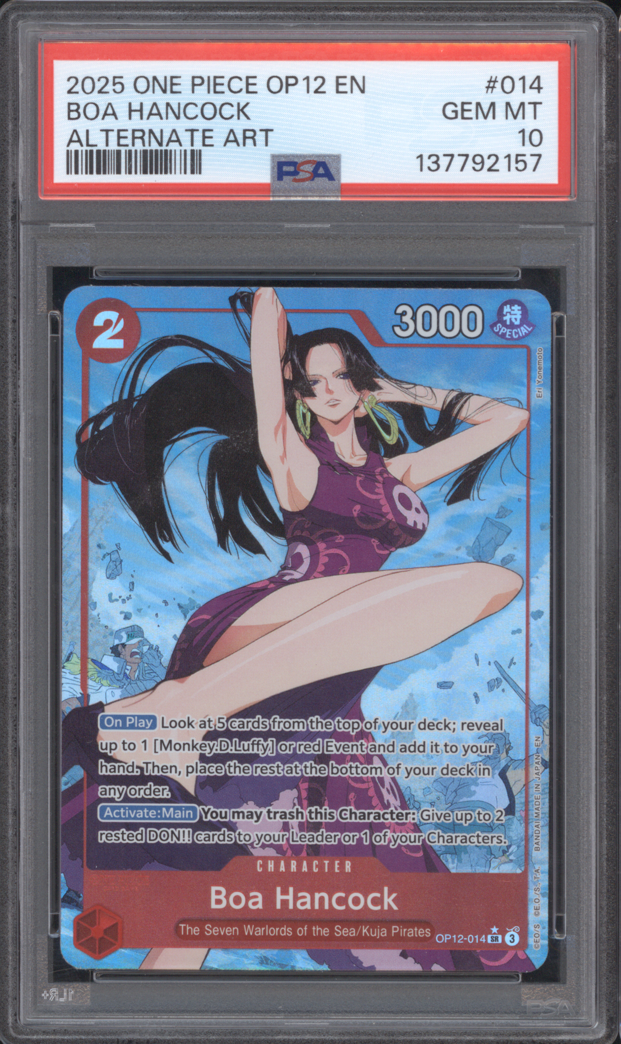 2025 One Piece OP12-014 Boa Hancock Alternate Art — front