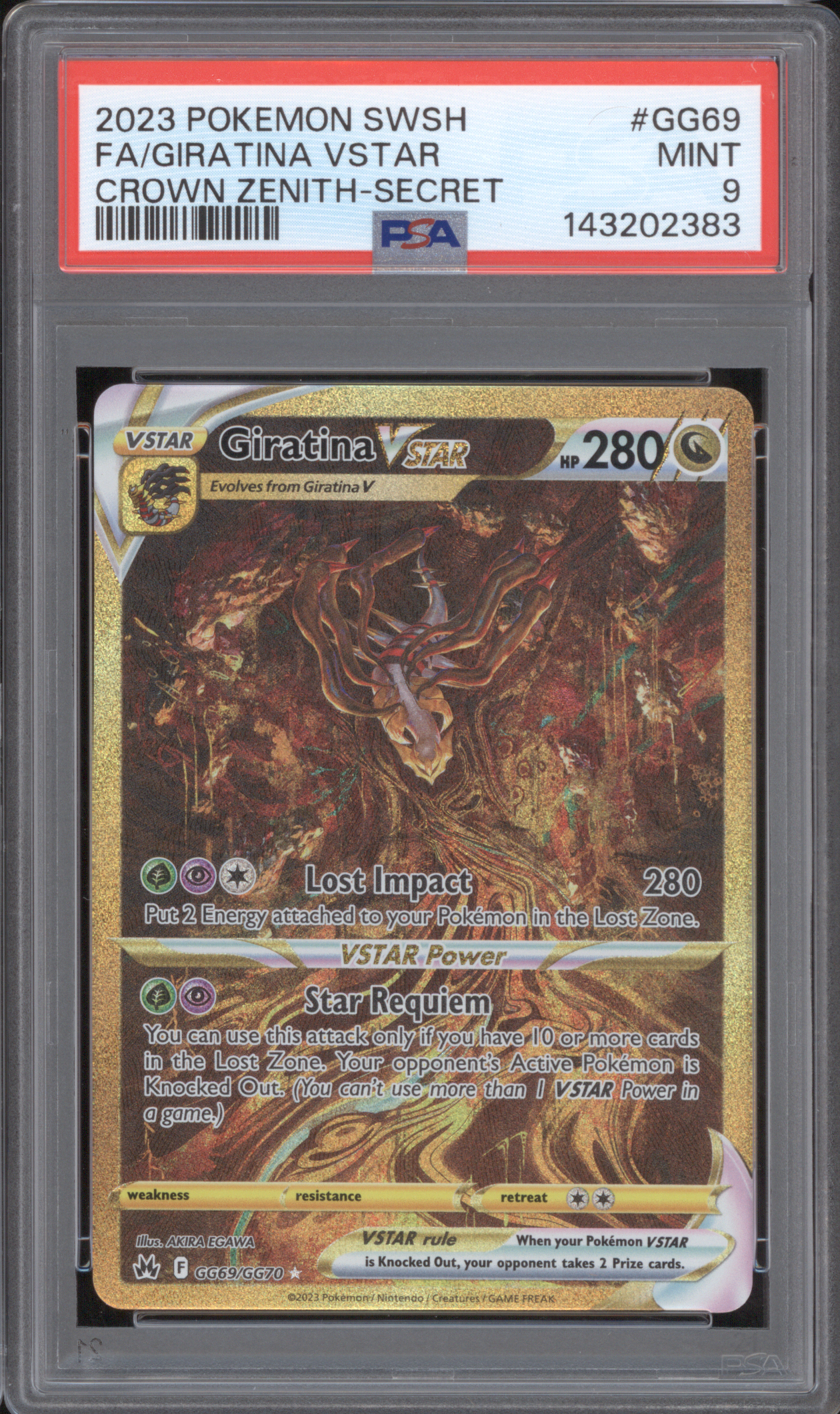 2023 Pokemon SWSH Crown Zenith #GG69 Giratina VSTAR — front