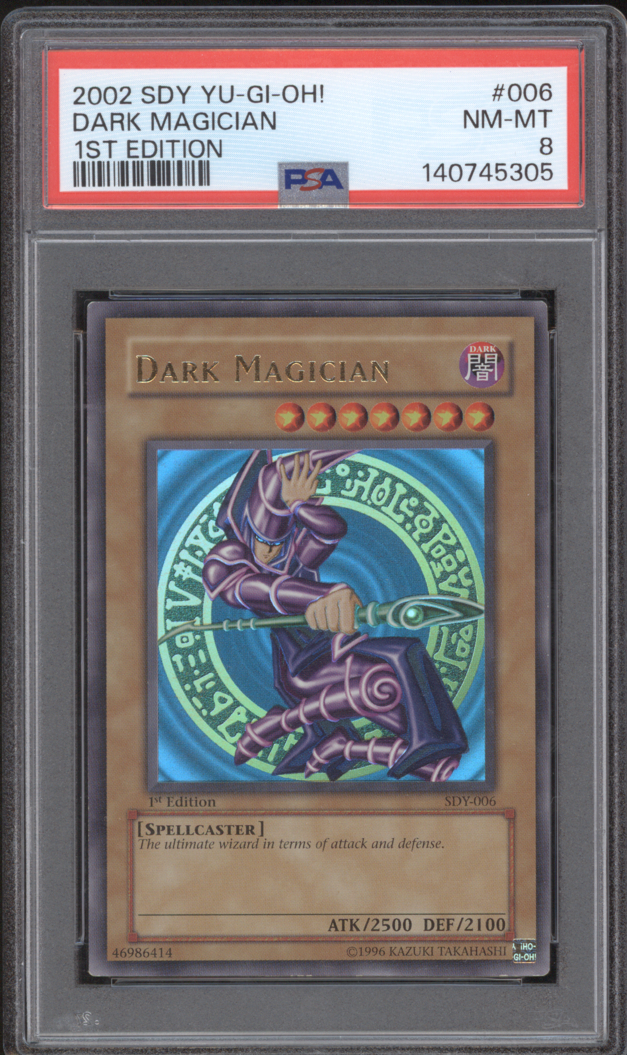 2002 Yu-Gi-Oh! #006 Dark Magician — front