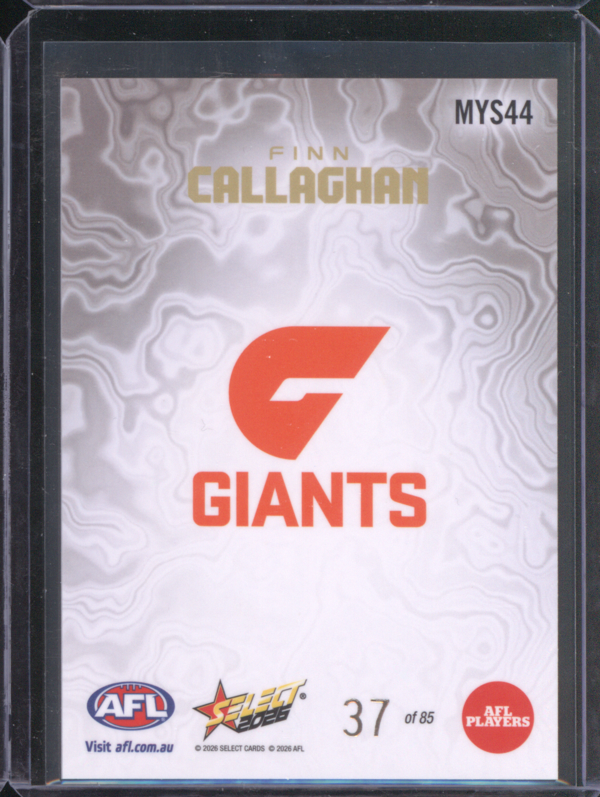 2026 Select #MYS44 Finn Callaghan — front