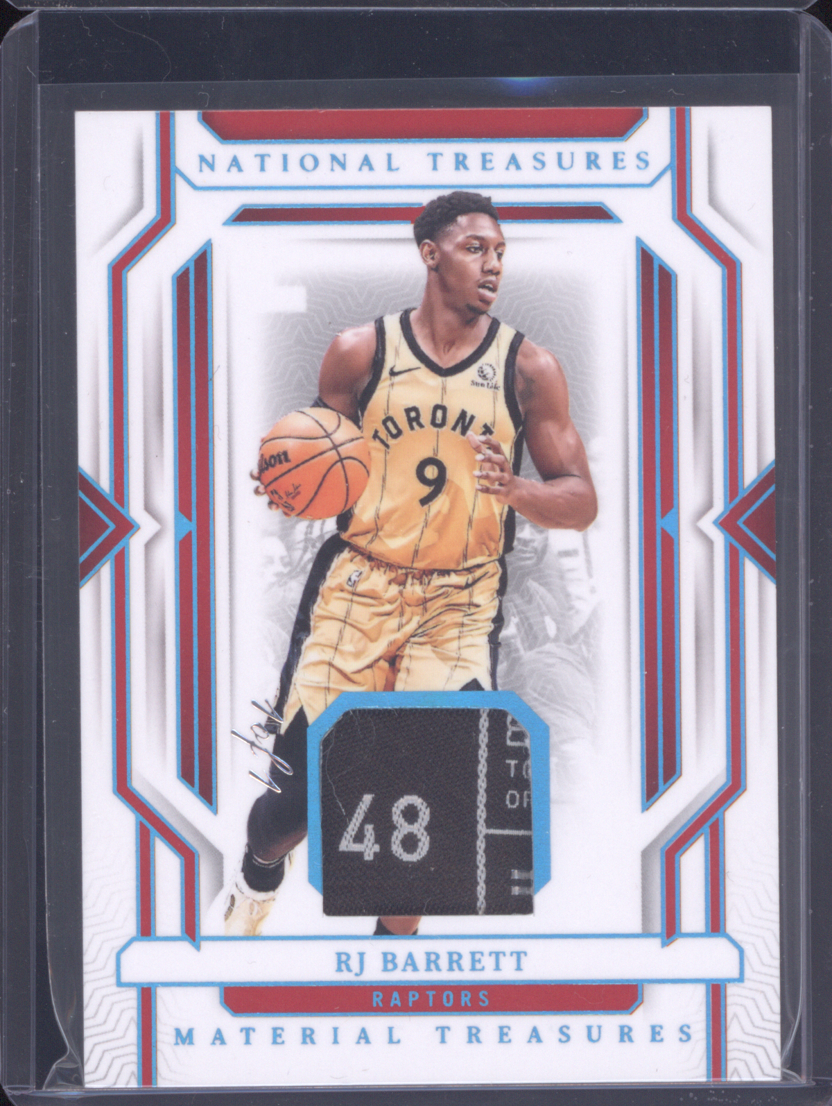 2023-24 Panini National Treasures Material Treasures #MT-BAR RJ Barrett — front
