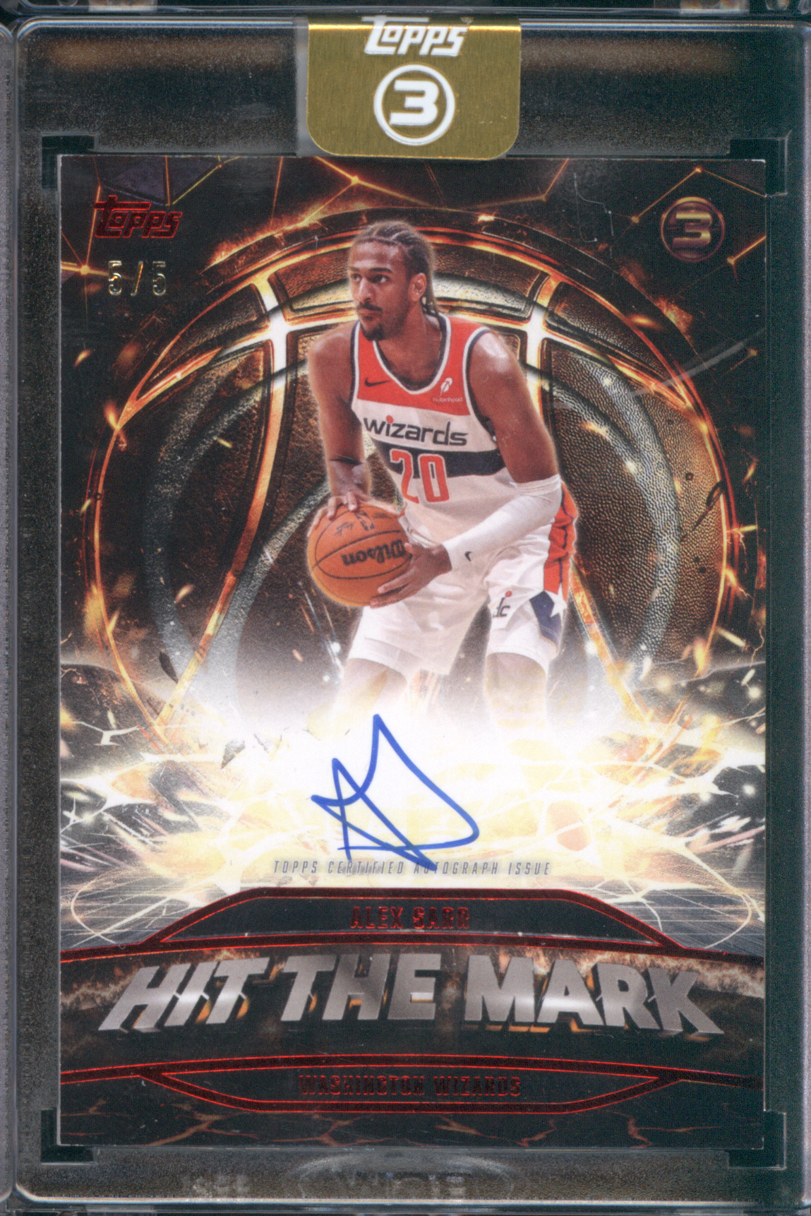 2026 Topps 3 Hit The Mark #HM-AS Alex Sarr — front