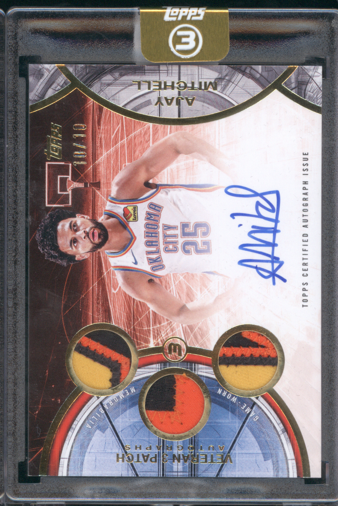 2025-26 Topps Three #V3A-AM Ajay Mitchell — front