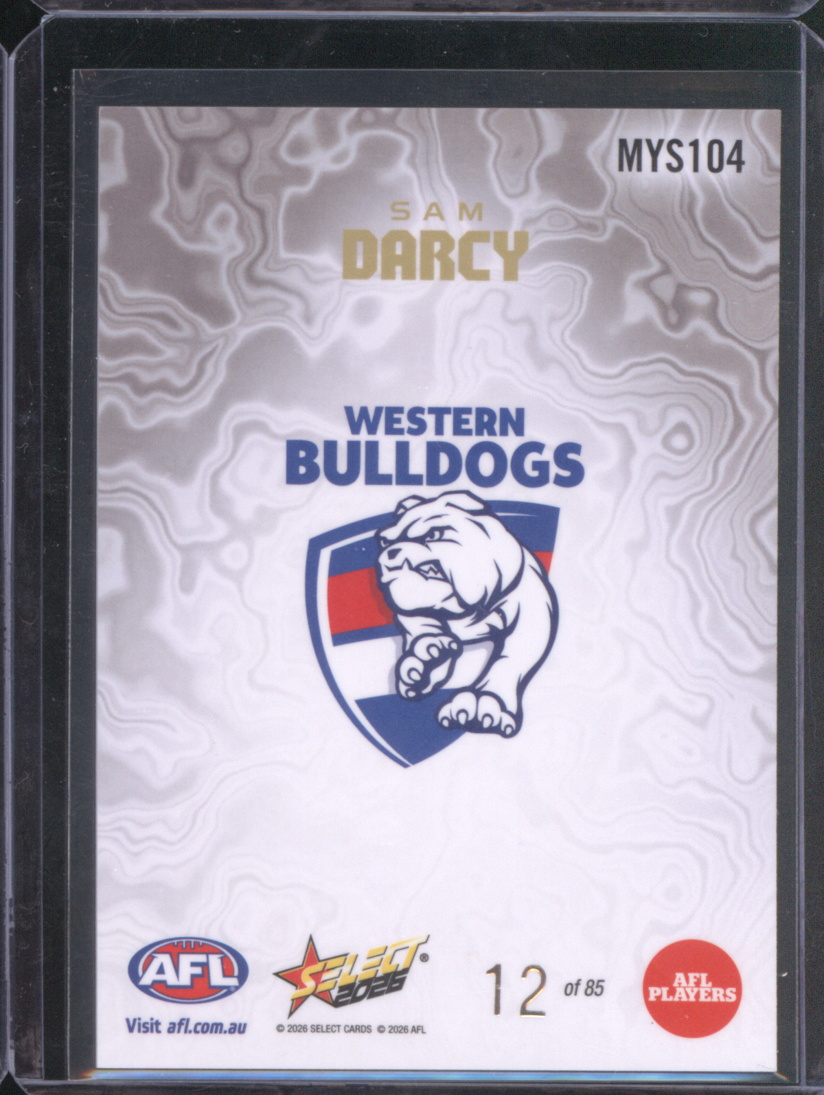 2026 Select AFL #MYS104 Sam Darcy — front