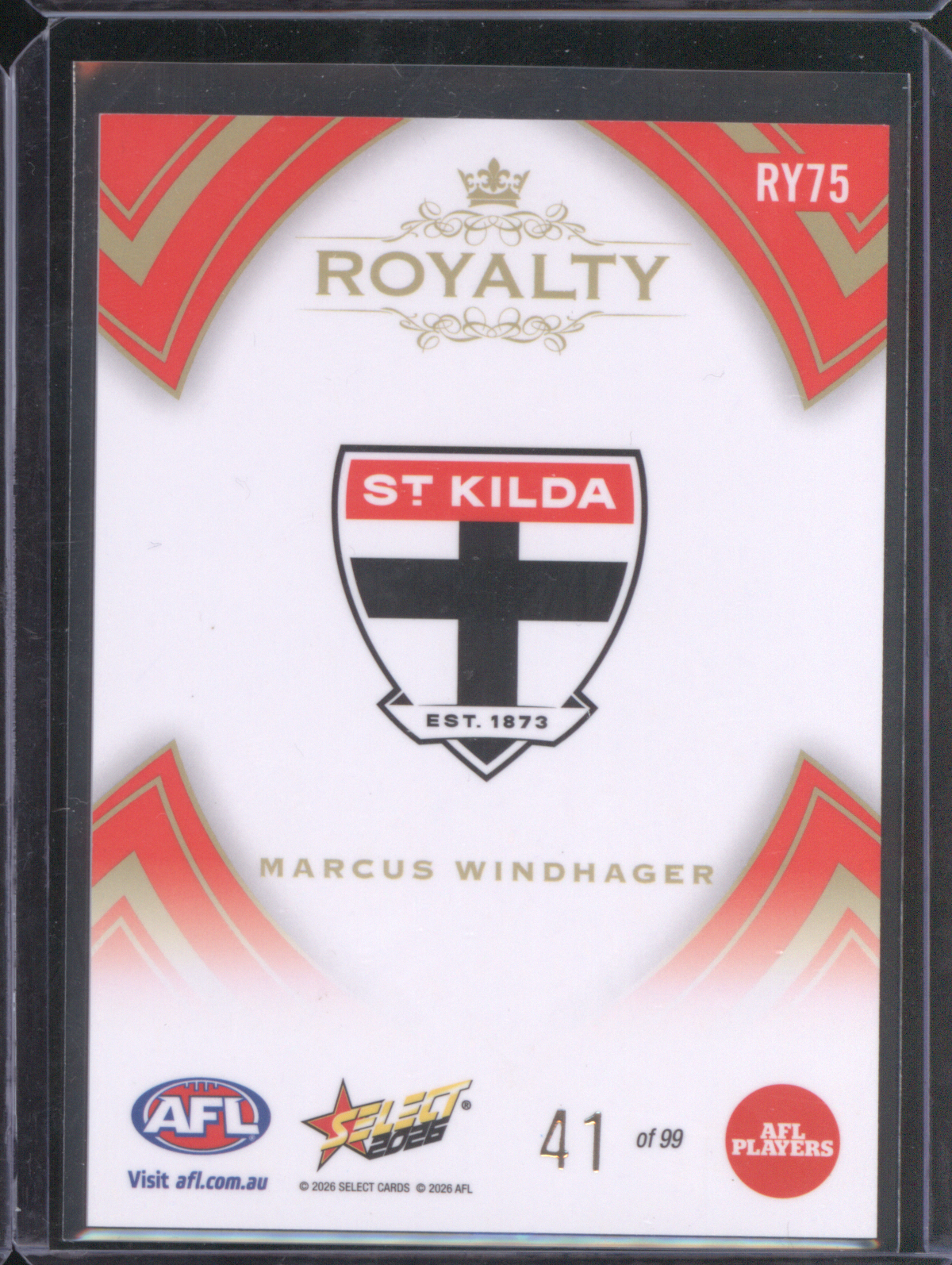 2026 Select Royalty RY75 Marcus Windhager — front
