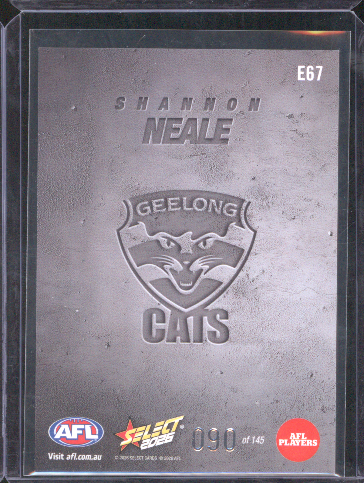 2026 Select AFL #E67 Shannon Neale — front