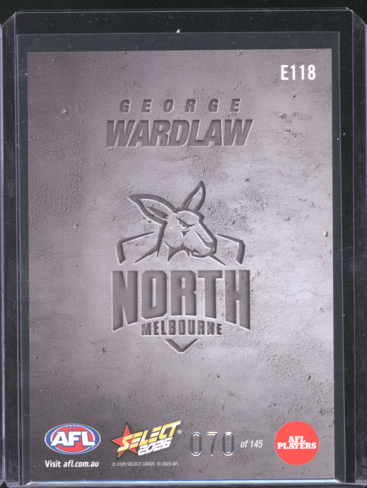 2026 Select #070 George Wardlaw — front