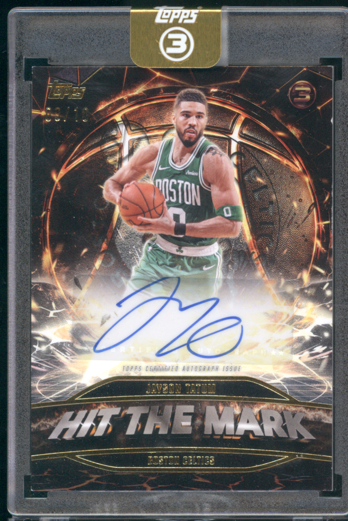 2025 Topps Three Hit The Mark #HM-JT Jayson Tatum — front