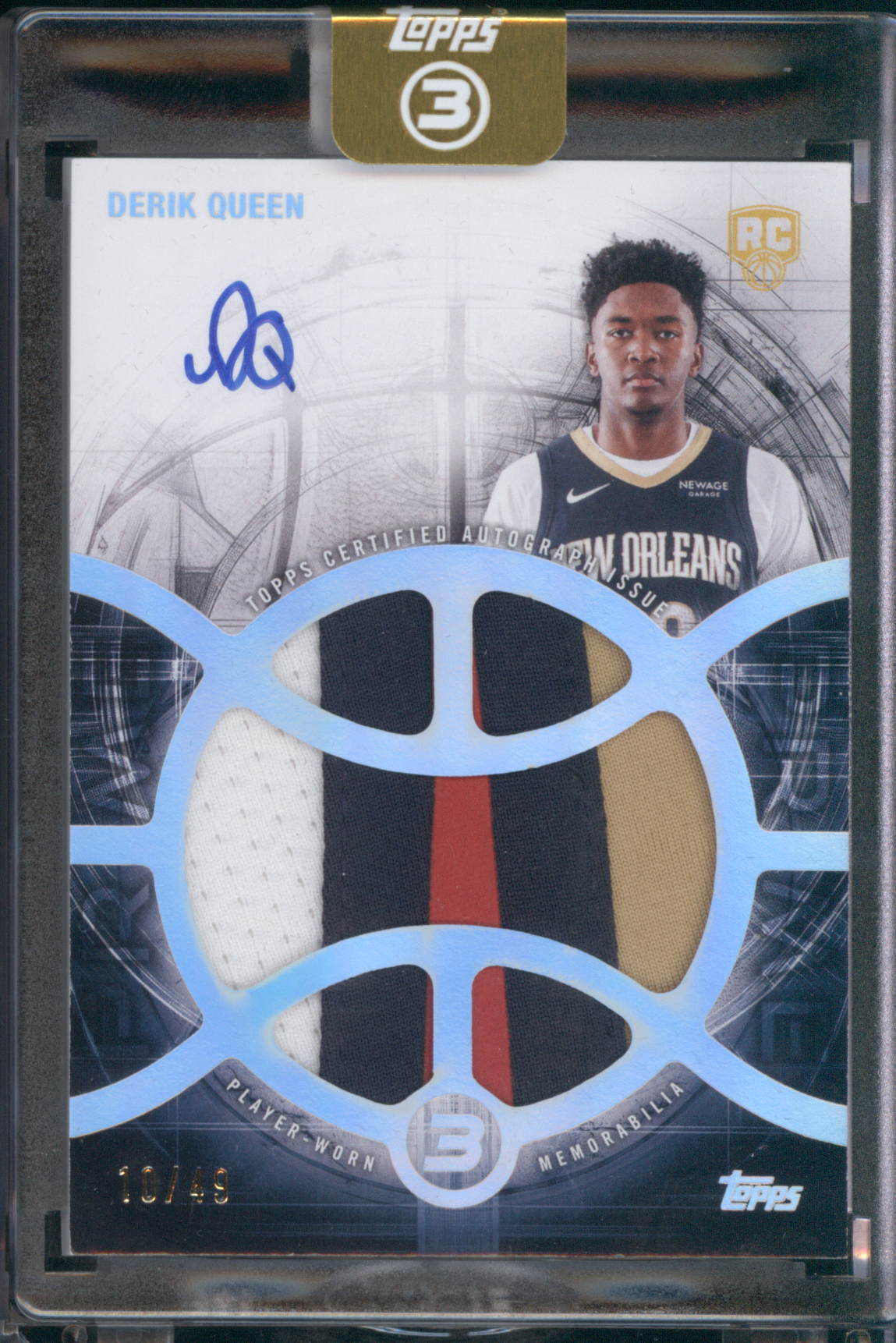2025-26 Topps Three #RA-DQ Derik Queen — front