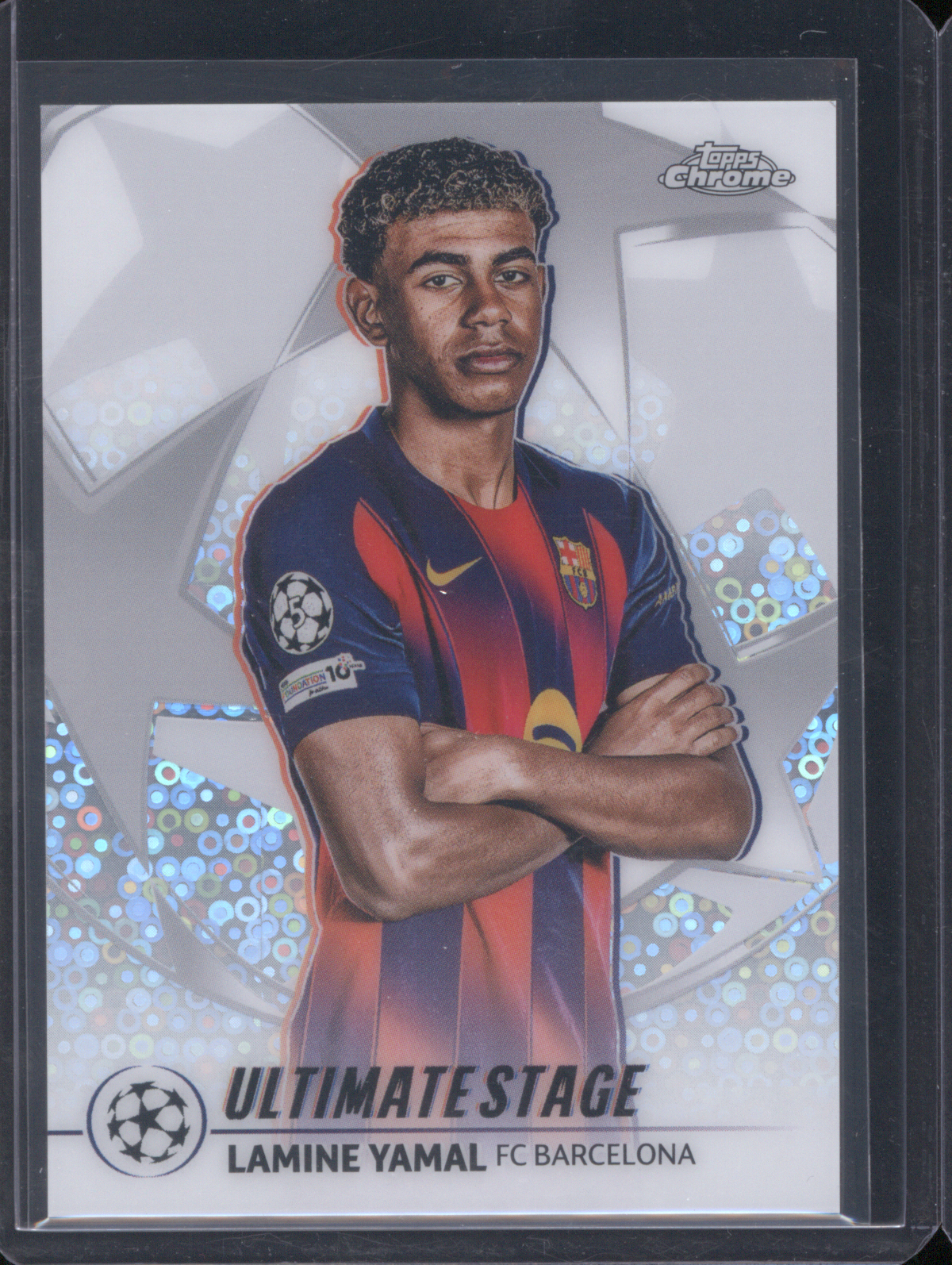 2025-26 Topps UEFA Club Competitions #US-20 Lamine Yamal Ultimate Stage Chrome — front