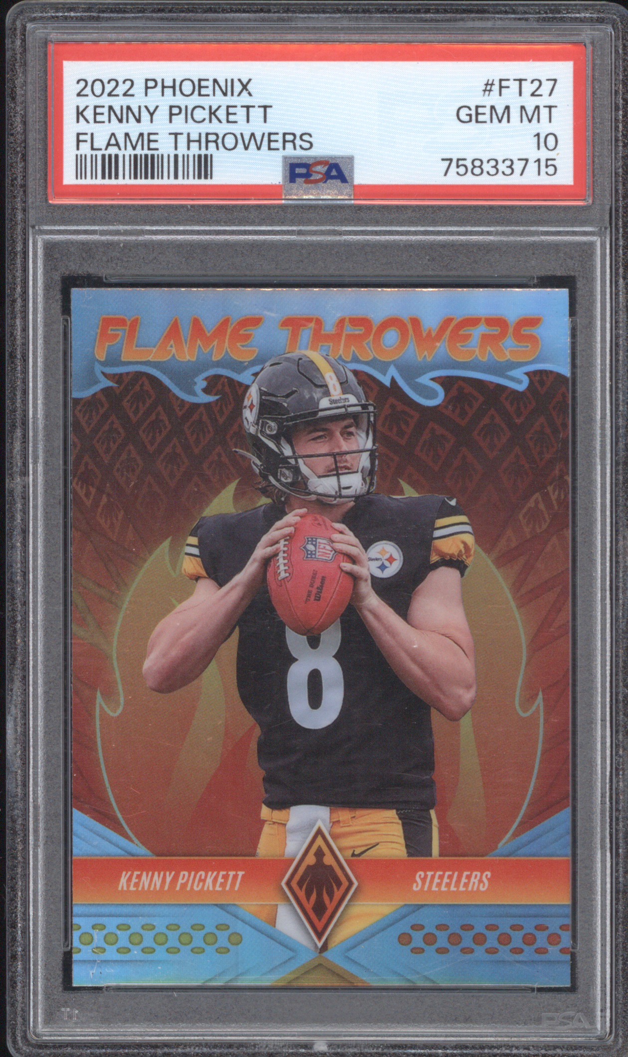 2022 Panini Phoenix #FT27 Kenny Pickett Flame Throwers — front