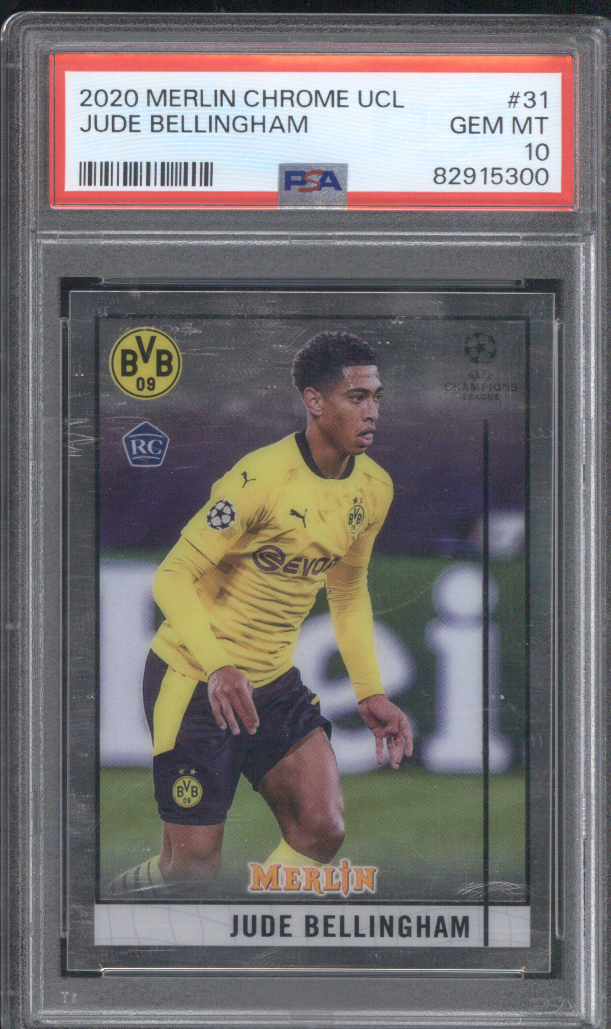 2020 Topps Merlin Chrome UCL #31 Jude Bellingham — front