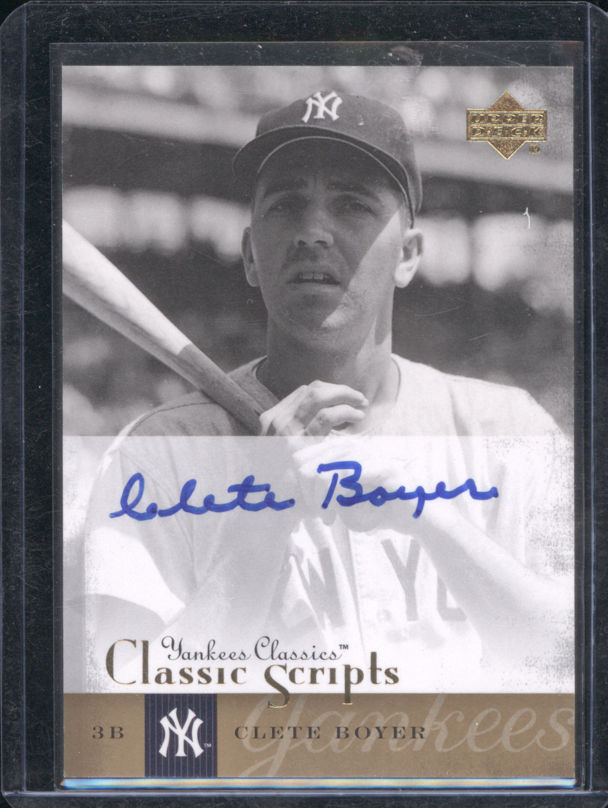 2004 Upper Deck Yankees Classics Classic Scripts #AU-8 Clete Boyer — front
