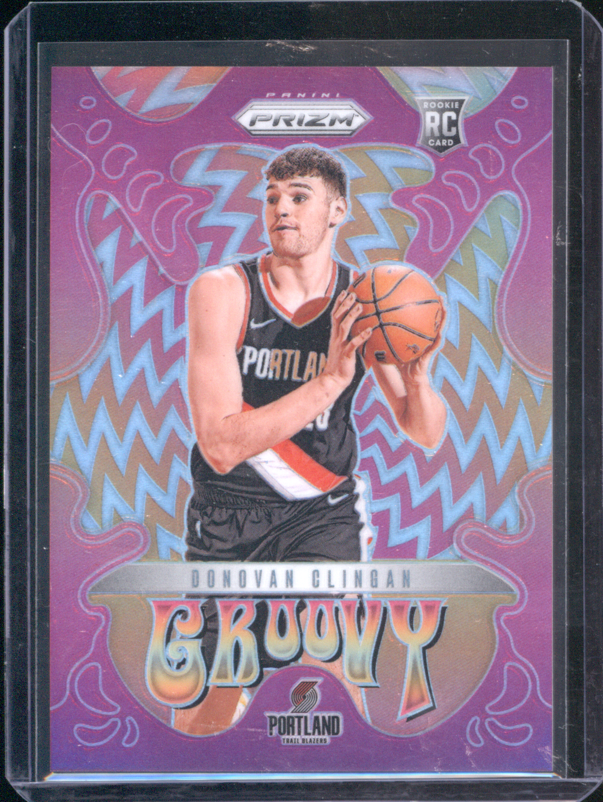 2024-25 Panini Prizm #20 Donovan Clingan Rookie Groovy — front