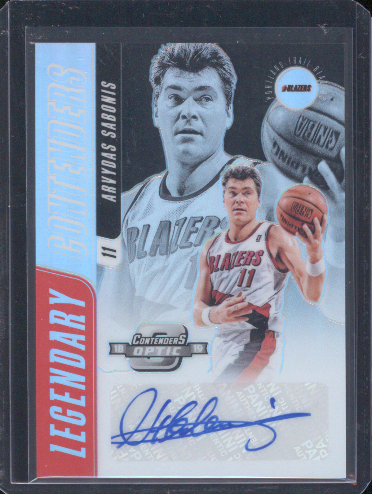 2018-19 Panini Contenders Optic Legendary Contenders Autograph Arvydas Sabonis #LCA — front