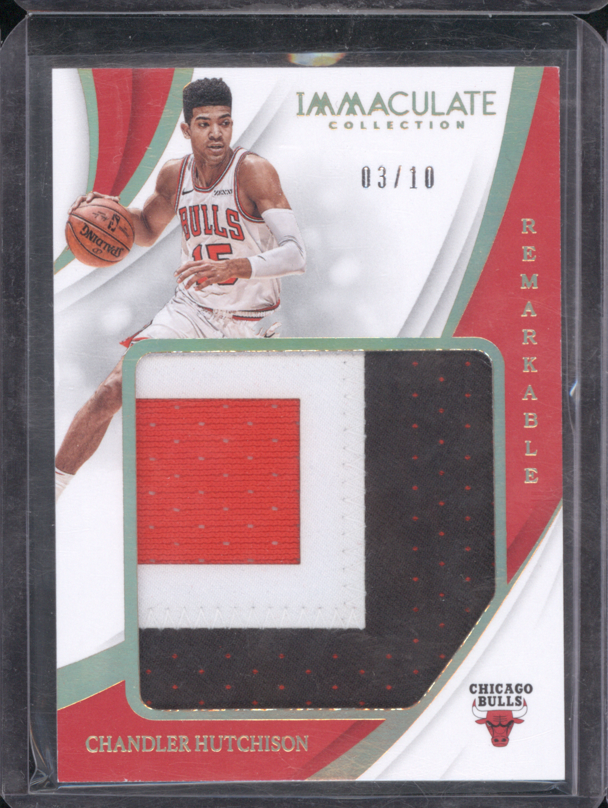 2018-19 Panini Immaculate Remarkable Rookie Jerseys RJ-CHS Chandler Hutchison RC GU — front