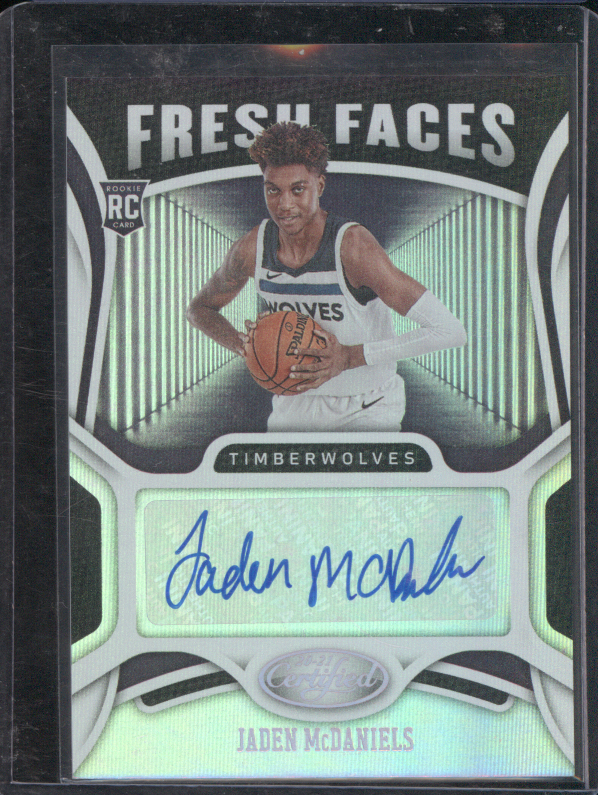 2020-21 Panini Certified Fresh Faces Auto Jaden McDaniels — front