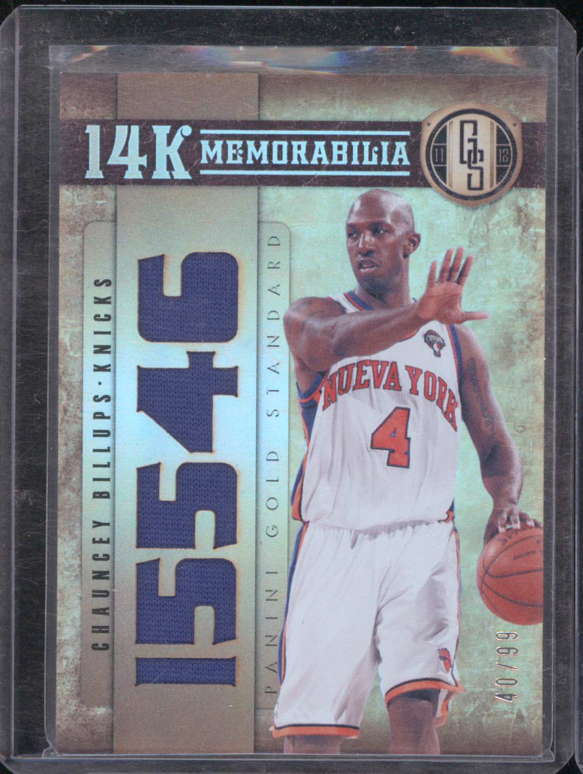 2011-12 Panini Gold Standard 14K Memorabilia # Chauncey Billups — front