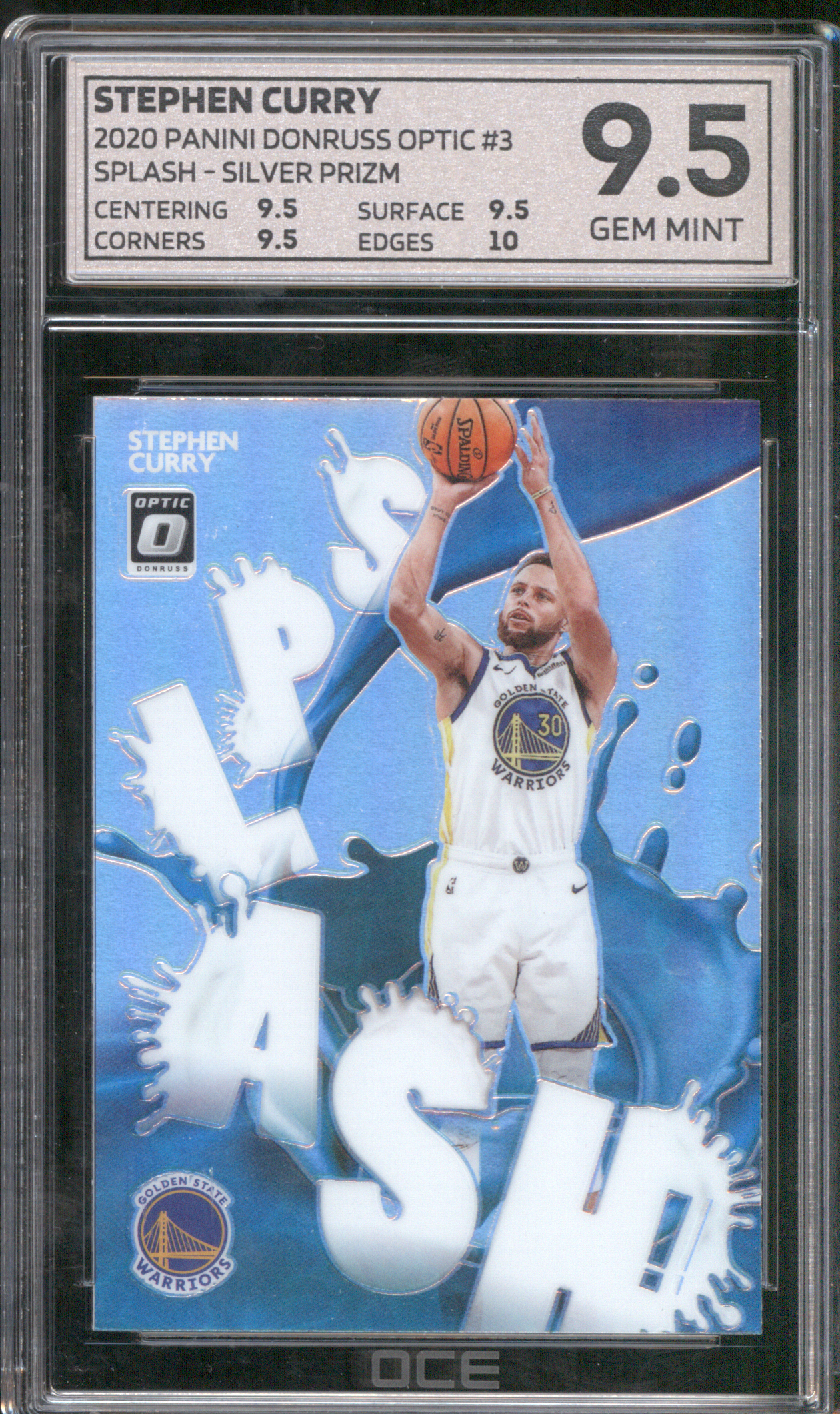 2020 Panini Donruss Optic #3 Stephen Curry Splash! Silver Prizm — front