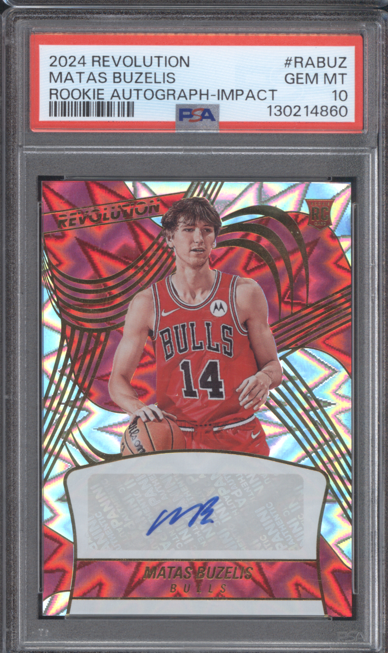 2024 Panini Revolution Rookie Autograph #RABUZ Matas Buzelis — front