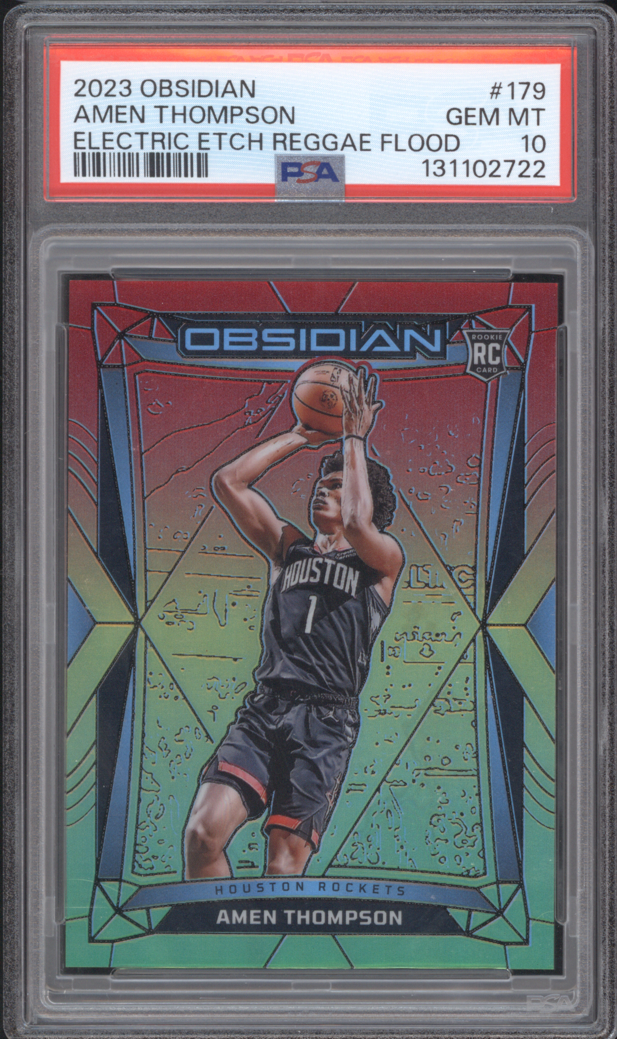 2023 Obsidian #179 Amen Thompson Electric Etch Reggae Flood — front